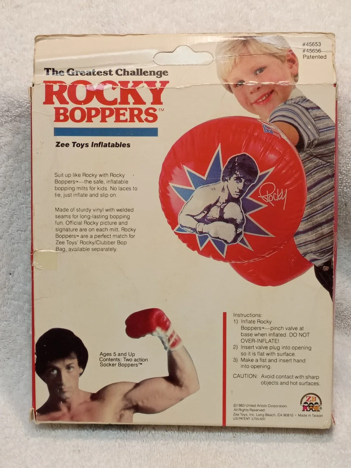 Sylvester Stallone — ULTRA RARE! Sylvester Stallone Autographed/Signed "Rocky Boppers" Box w/ Boppers, изображение 3