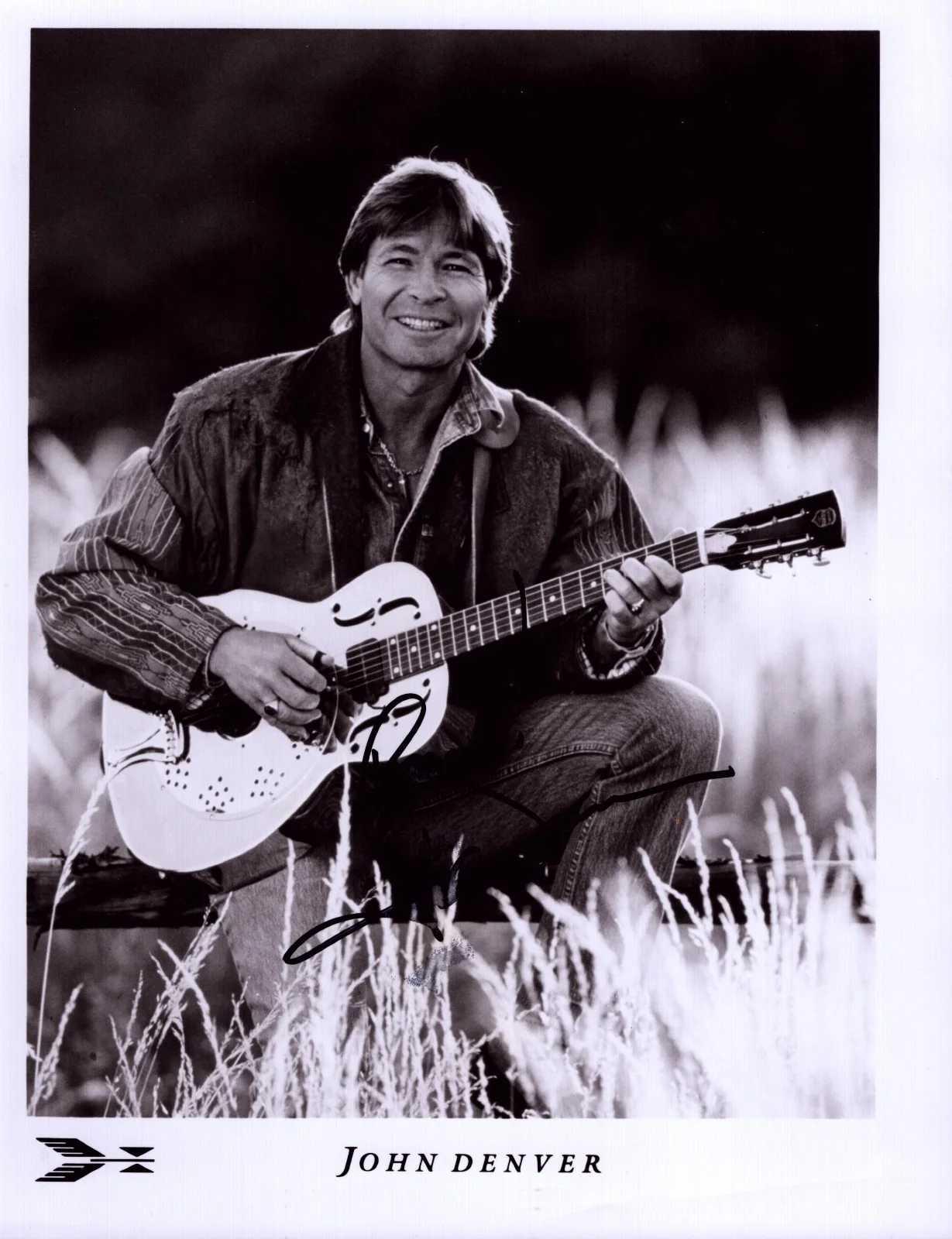 John Denver SIGNED x2 Photo Lot B&W + Color 1993 TTM Provenance Letter Authentic, изображение 4