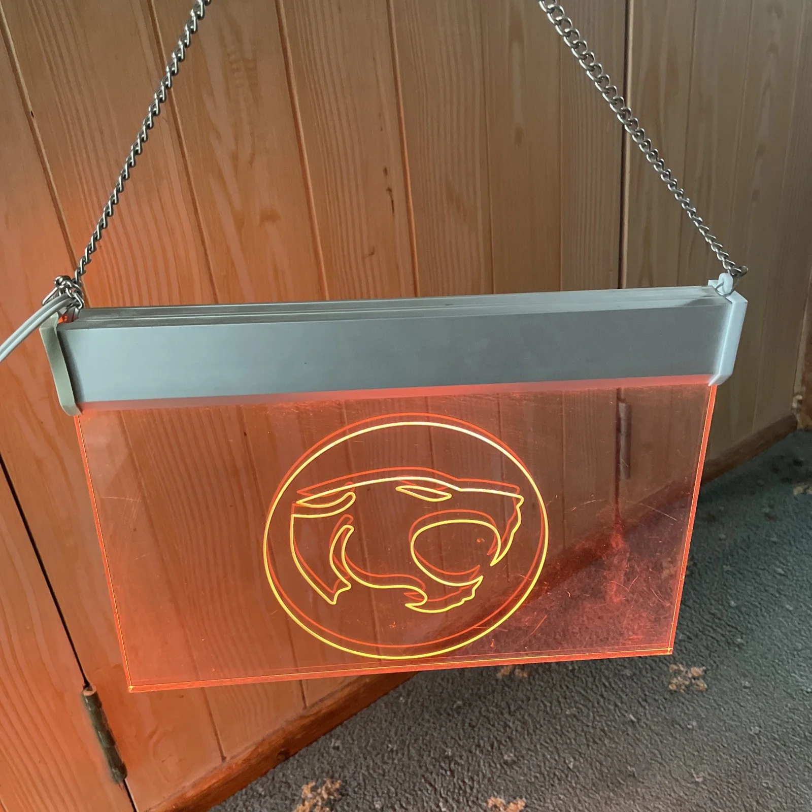 Thundercats LED Light Box Custom Made Thundercats Logo With Hanging Chain, image 2