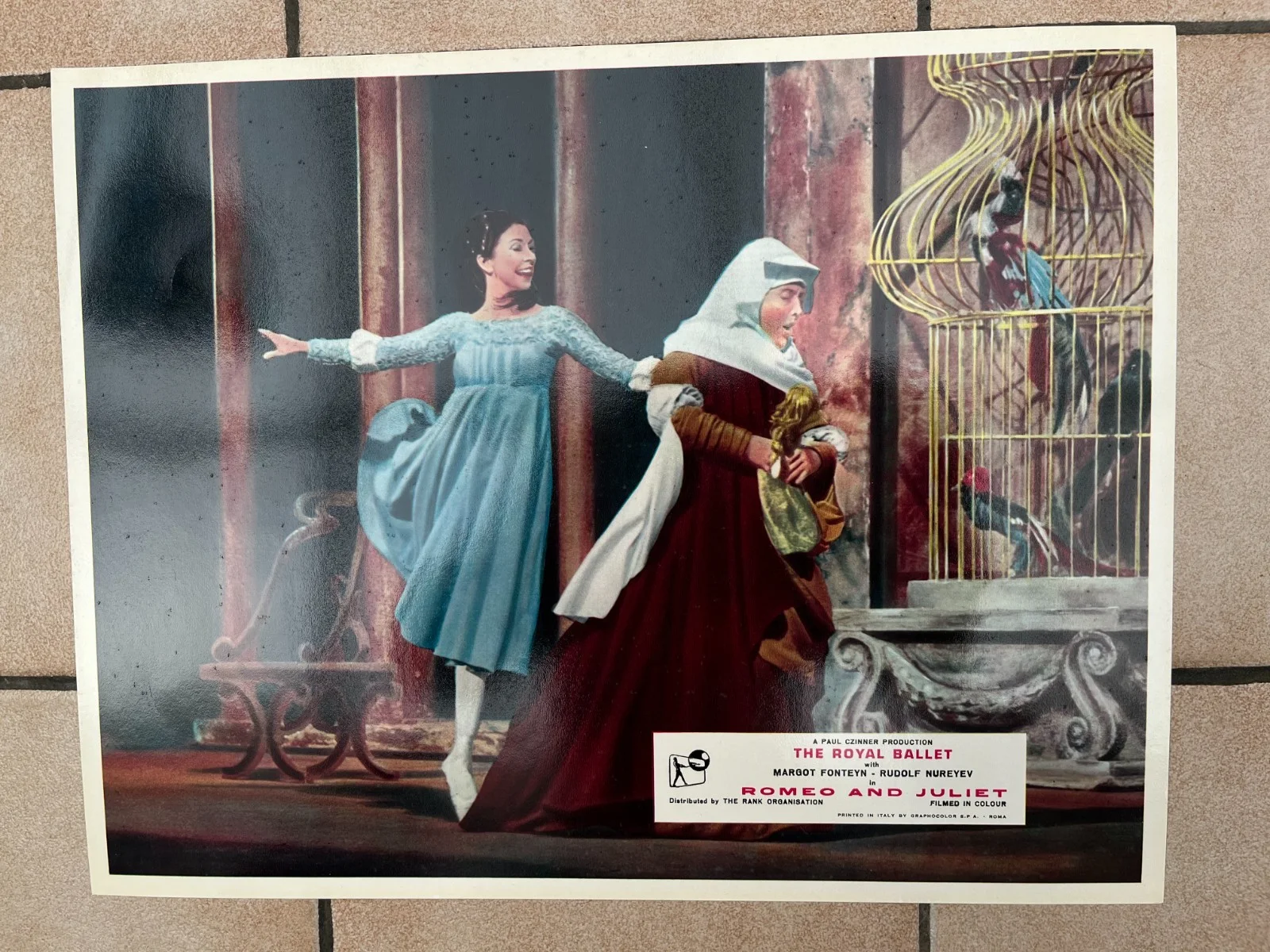 MARGOT FONTEYN RUDOLF NUREYEV 'Romeo & Juliet' Eight (8) Col Lobby Stills 1966, изображение 2