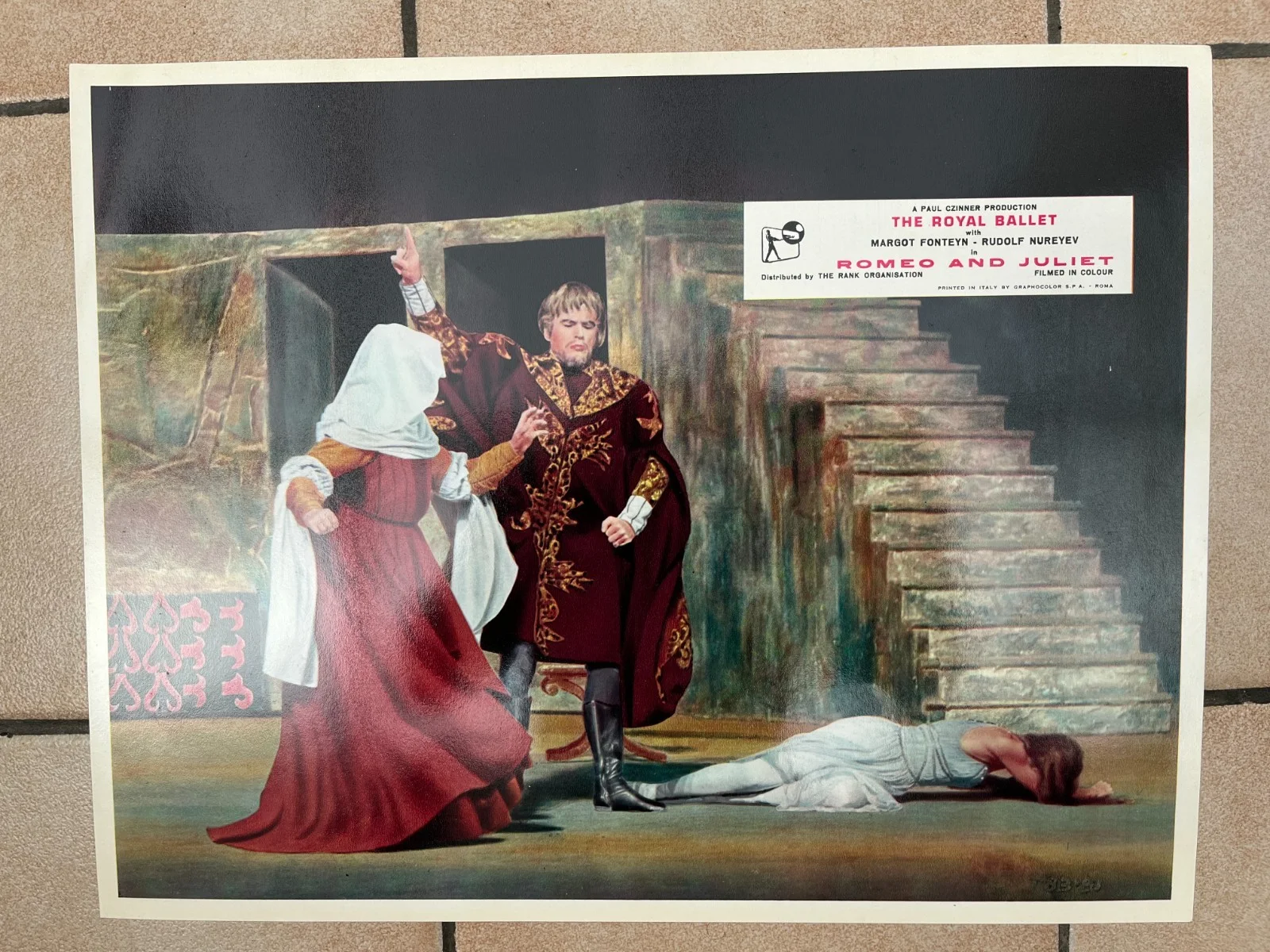 MARGOT FONTEYN RUDOLF NUREYEV 'Romeo & Juliet' Eight (8) Col Lobby Stills 1966, изображение 3