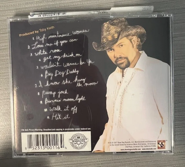 Toby Keith Autographed "Big Dog Daddy" CD Booklet Signed, image 2