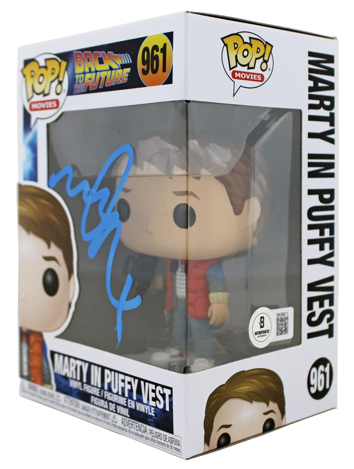 Michael J. Fox — Michael J. Fox Back To The Future Signed #961 Funko Pop Vinyl Figure BAS, изображение 2