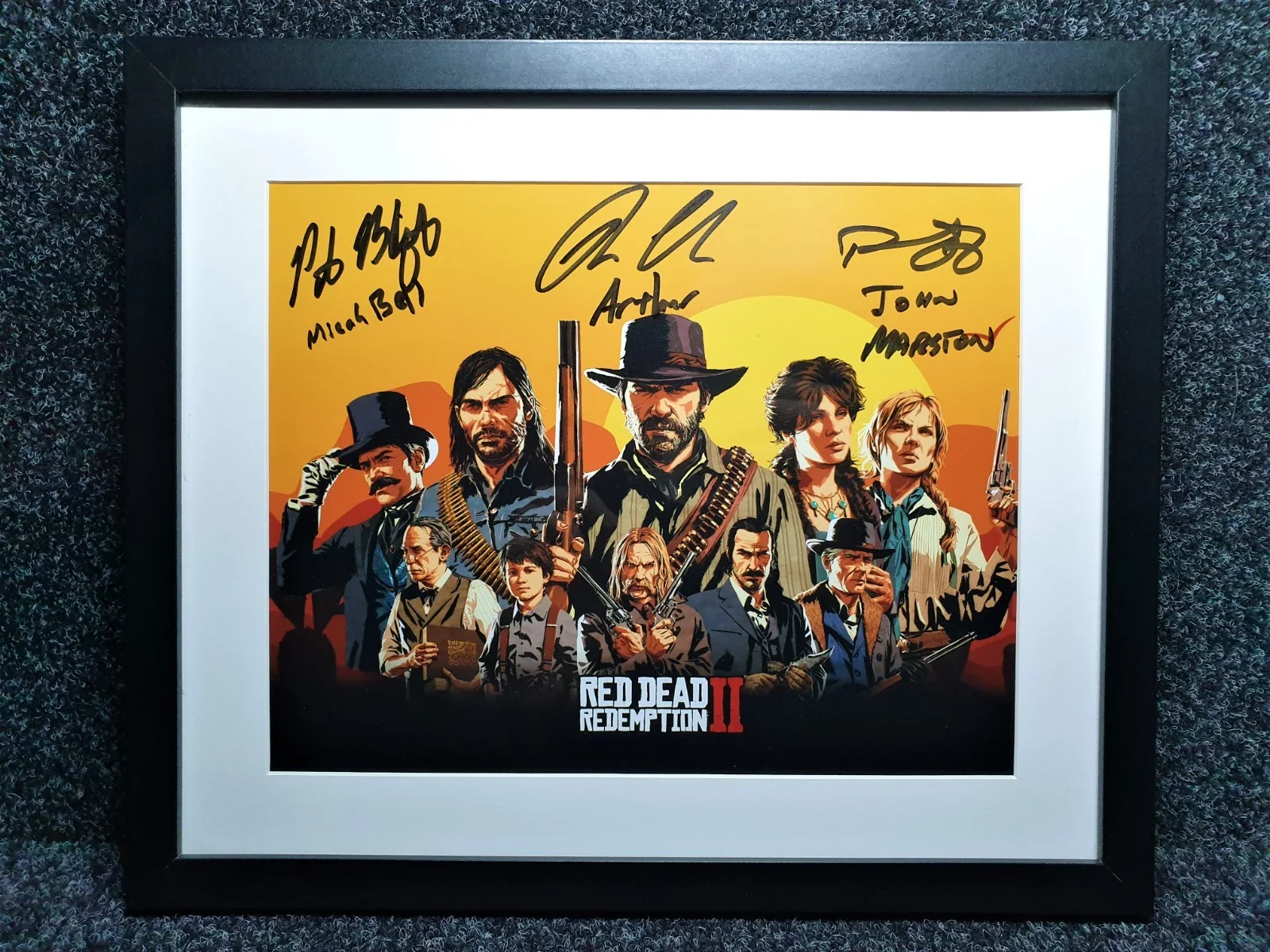Roger Clark, Rob Wiethoff, Peter Blomquist — Red Dead Redemption 2 - TRIPLE SIGNATURE - Arthur Morgan/John Marston/Micah Bell