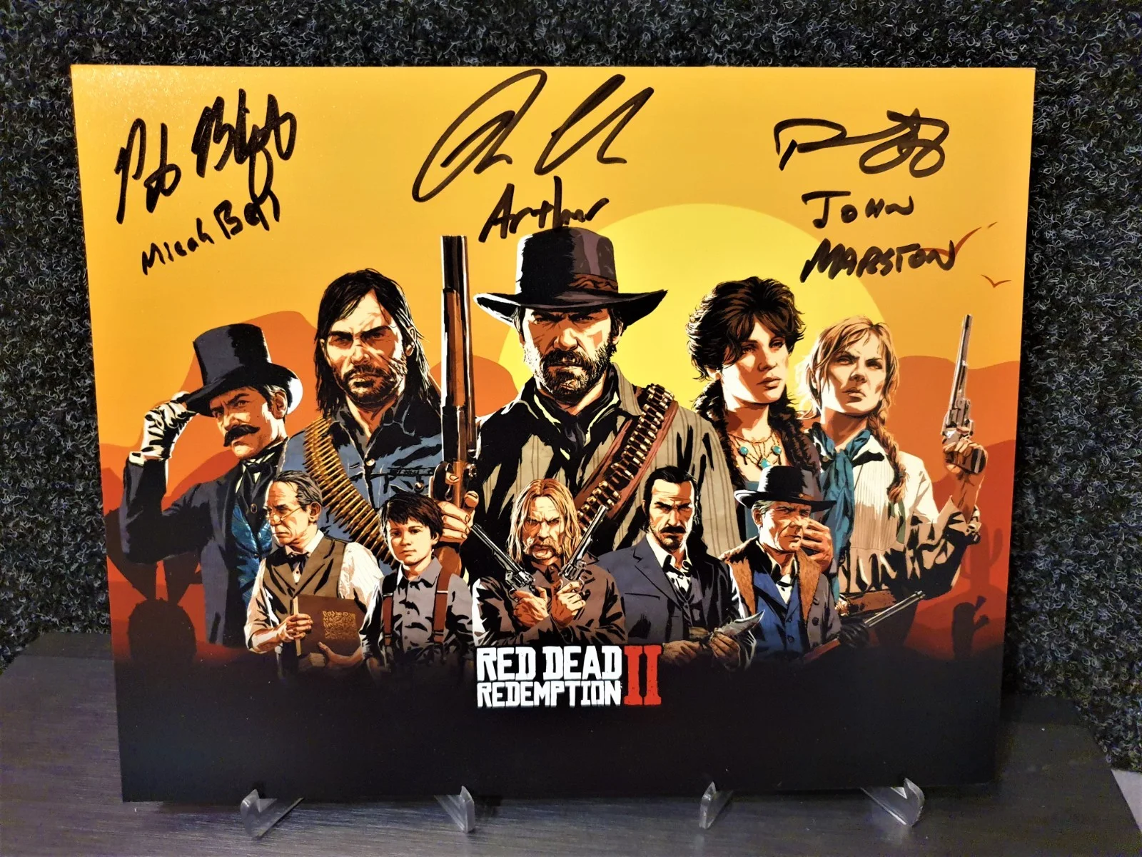 Roger Clark, Rob Wiethoff, Peter Blomquist — Red Dead Redemption 2 - TRIPLE SIGNATURE - Arthur Morgan/John Marston/Micah Bell, image 2