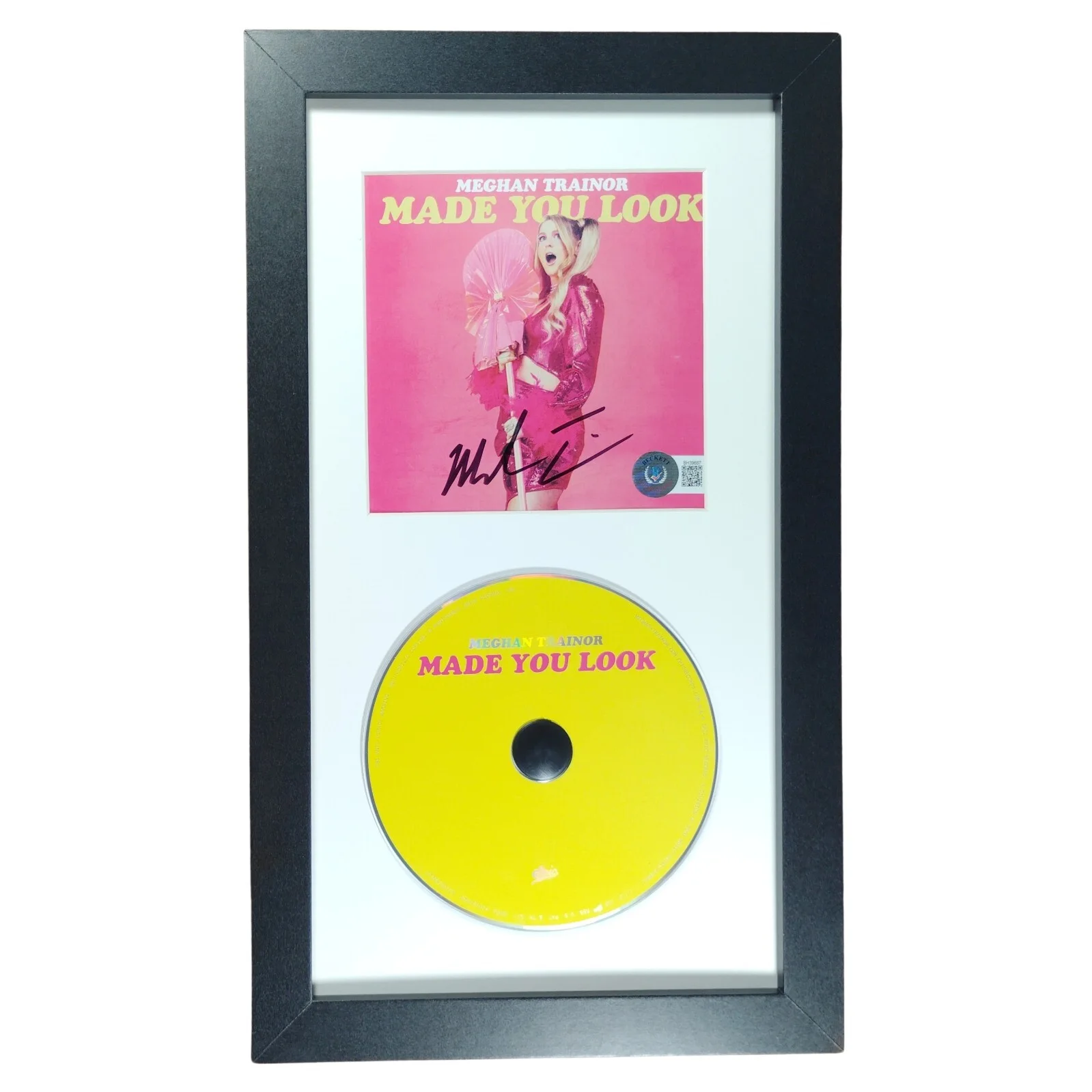 Meghan Trainor — Meghan Trainor Signed Made You Look CD Framed Beckett BAS COA Pop RnB Album