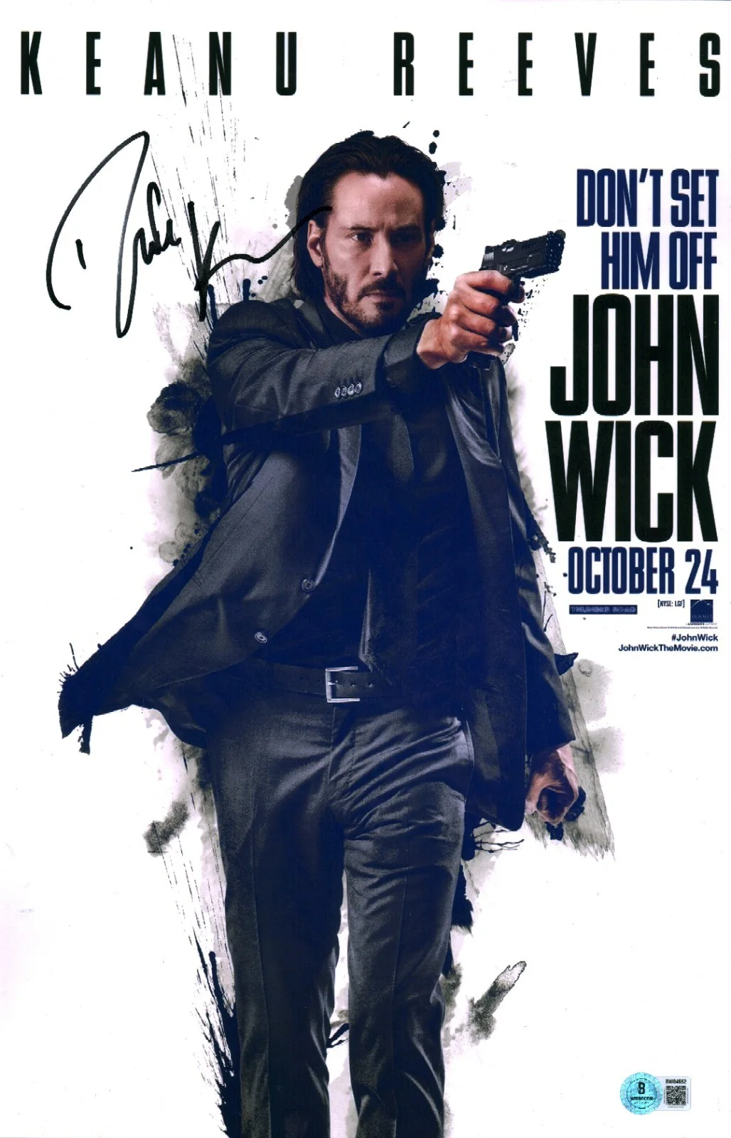 derek kolstad — CREATOR DEREK KOLSTAD SIGNED 'JOHN WICK' 11x17 MOVIE POSTER PHOTO BAS COA