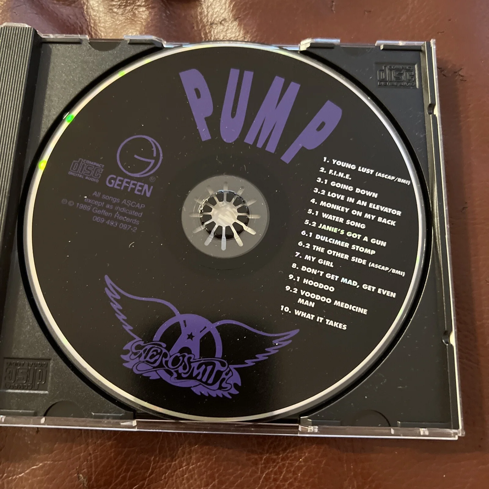 SIGNED Aerosmith Pump CD Steven Tyler Joe Perry, image 3