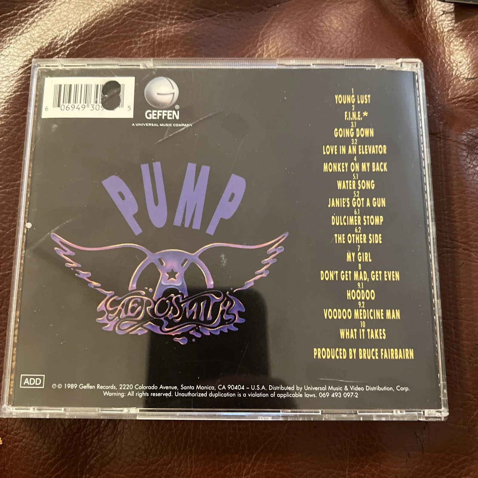 SIGNED Aerosmith Pump CD Steven Tyler Joe Perry, image 4