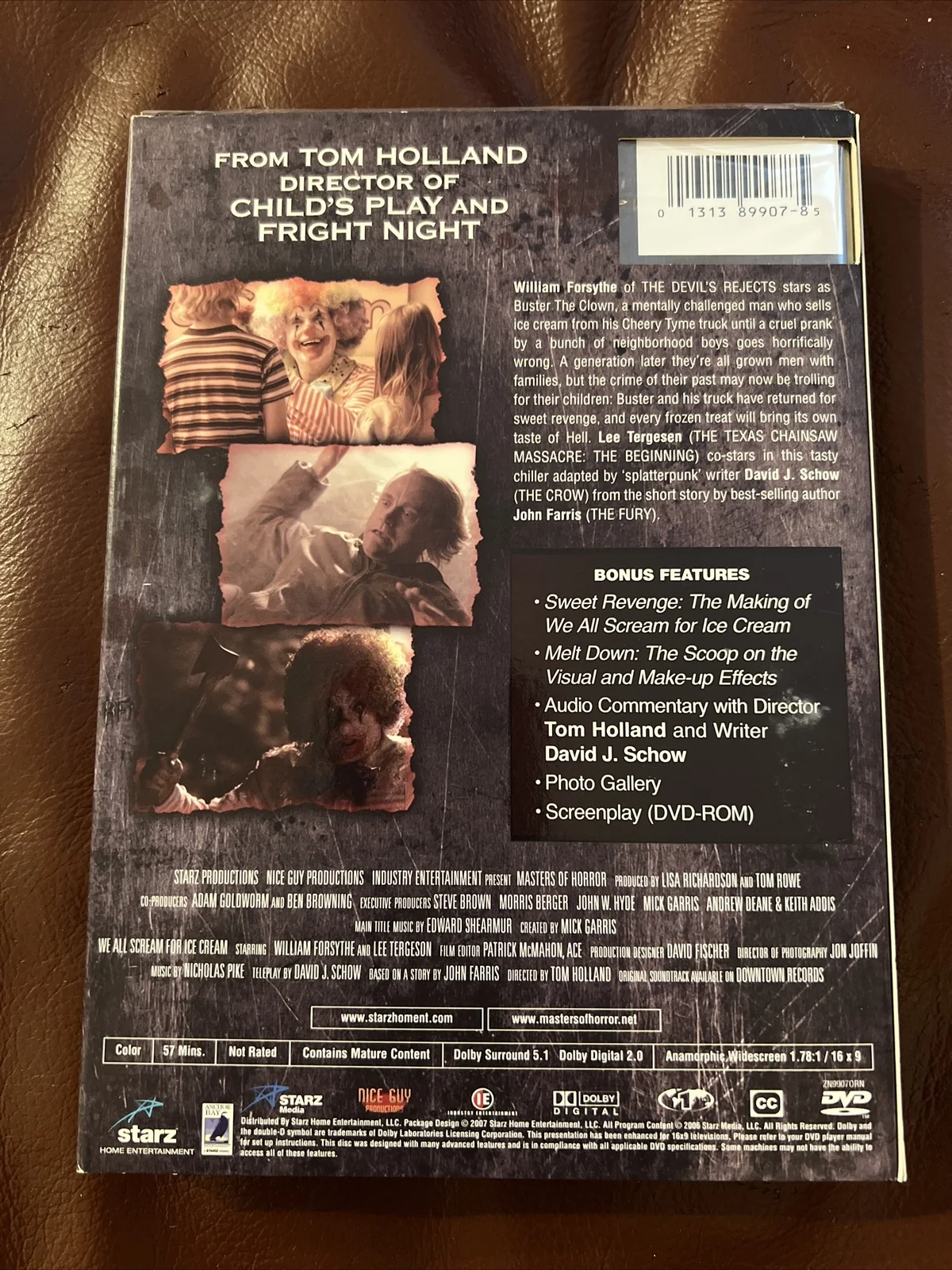 SIGNED Tom Holland Masters of Horror: We All Scream for Ice Cream DVD NEW, image 2