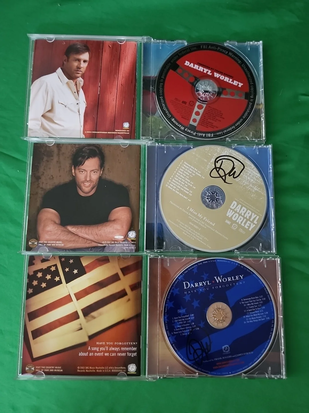 Darryl Worley — DARRYL WORLEY Signed Lot Of 3 Autographed CD Have You Forgotten I Miss My Friend, изображение 3