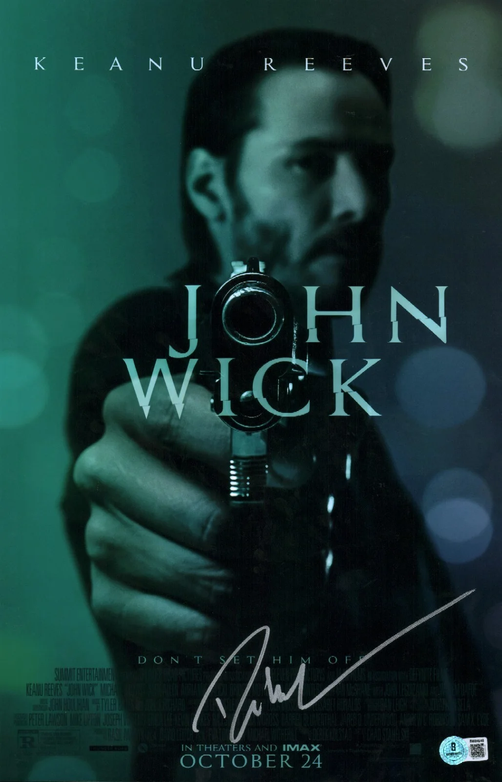 derek kolstad — CREATOR DEREK KOLSTAD SIGNED 'JOHN WICK' 11x17 MOVIE POSTER PHOTO BAS COA