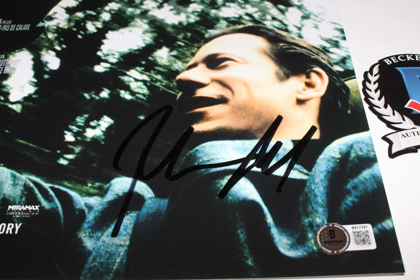 JULIAN SCHNABEL SIGNED THE DIVING BELL AND THE BUTTERFLY MOVIE POSTER BECKETT, изображение 3