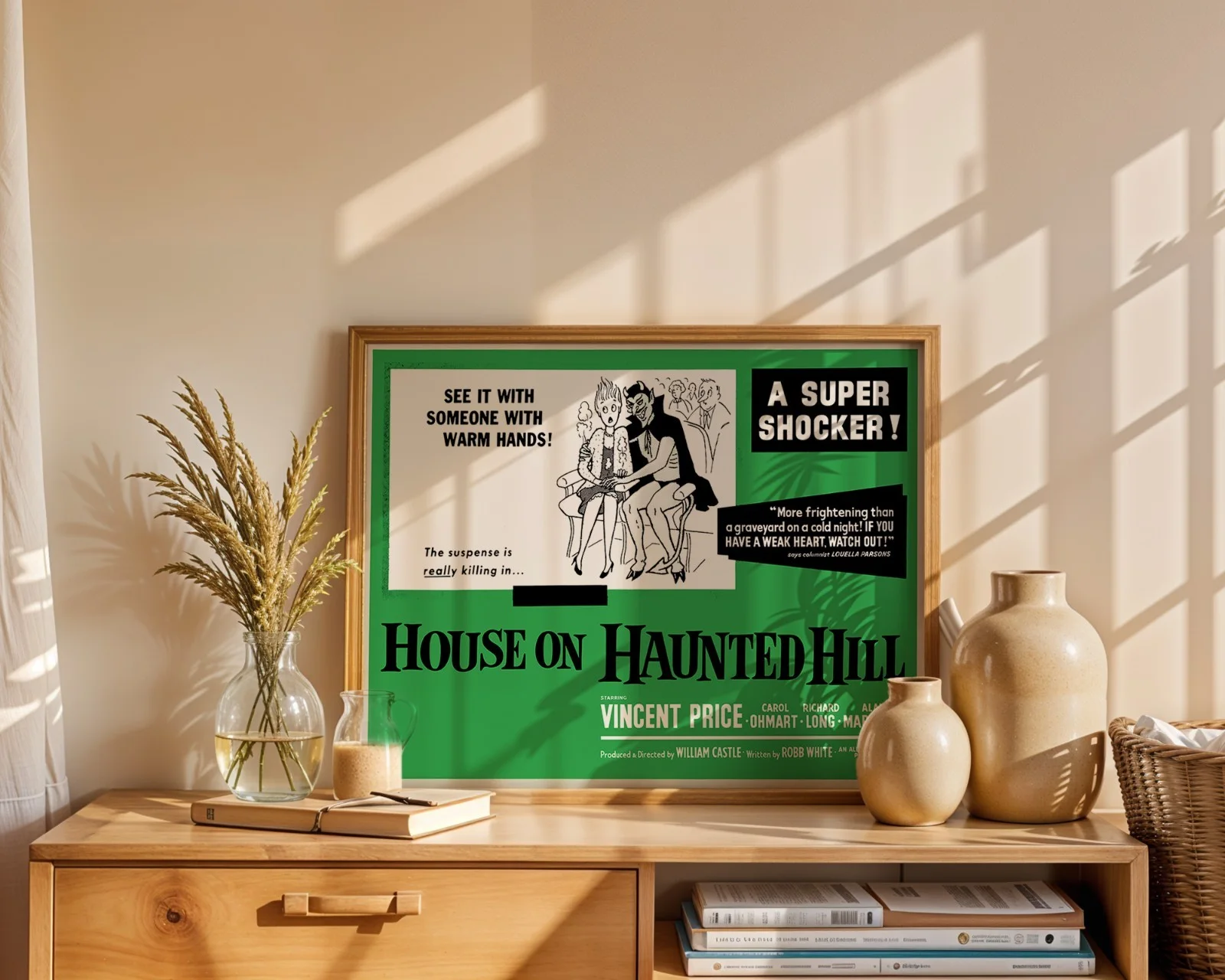 House on Haunted Hill - 1959 Horror/Crime Restored 30" x 40" UK Quad Poster, изображение 5