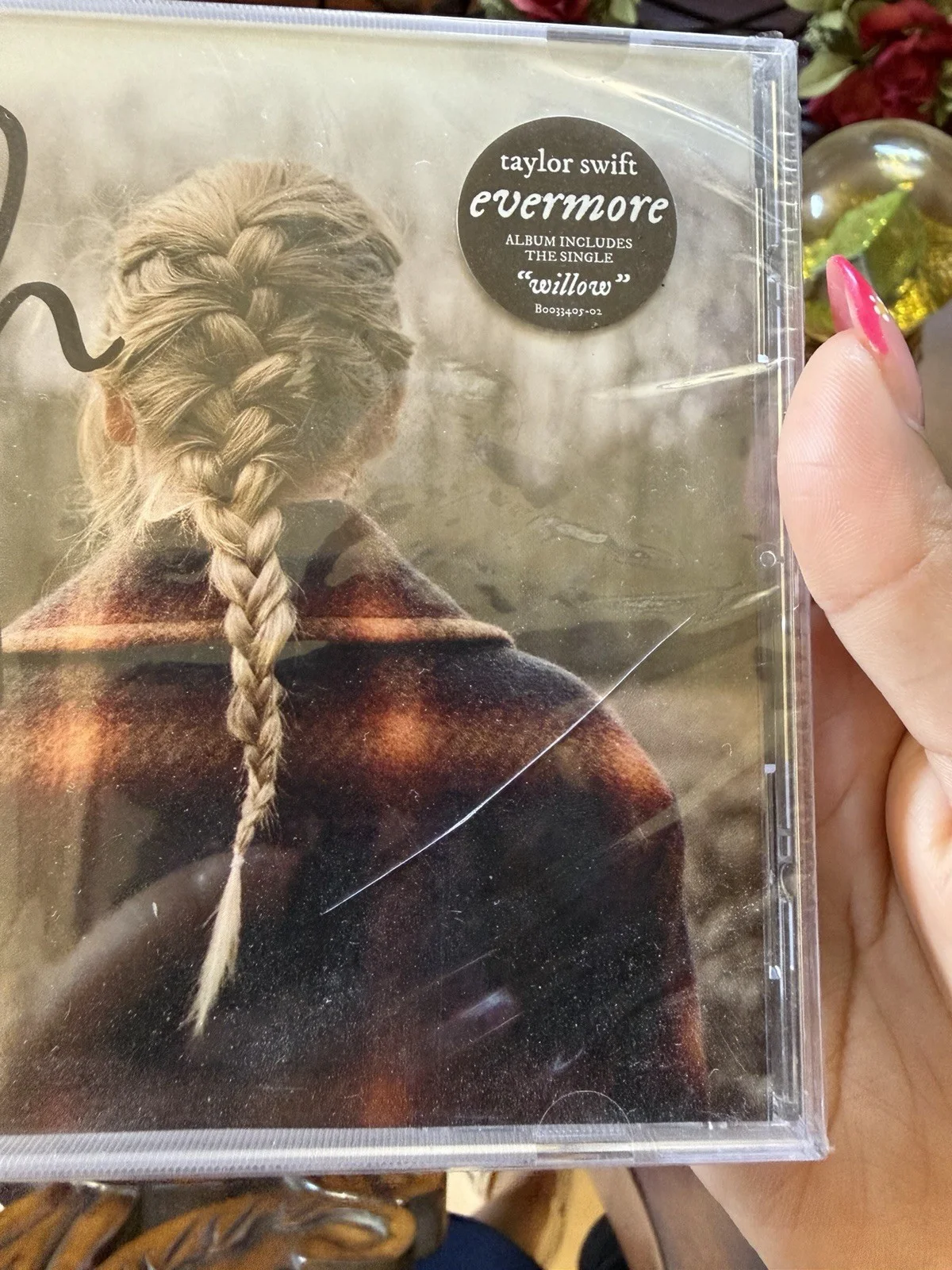 Taylor Swift signed evermore CD & signed Fearless TV, image 2