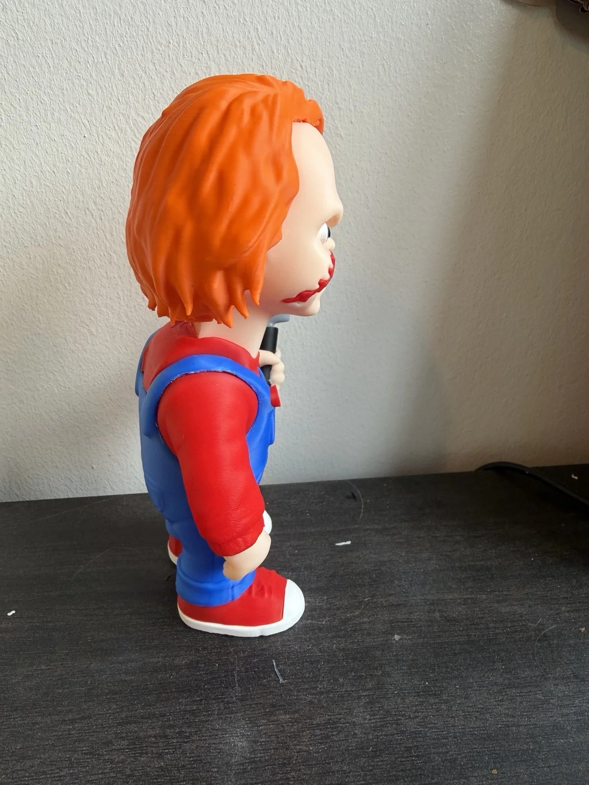 3d Printed Chucky Figurine Stands 15cm Tall Horror Movie Character Decor, изображение 2