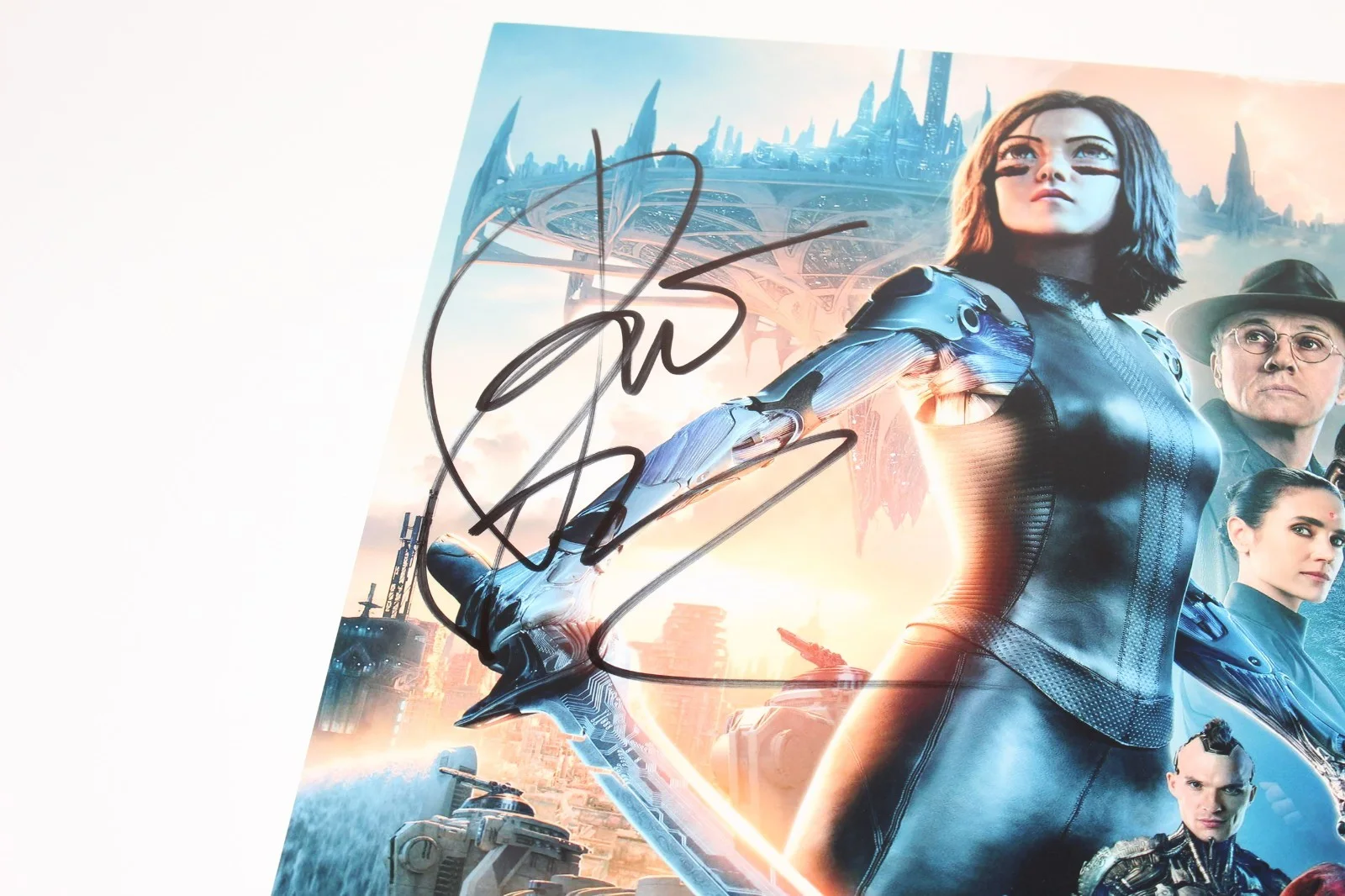ROBERT RODRIGUEZ SIGNED 'ALITA BATTLE ANGEL' 12x18 MOVIE POSTER 1 BECKETT COA, изображение 3