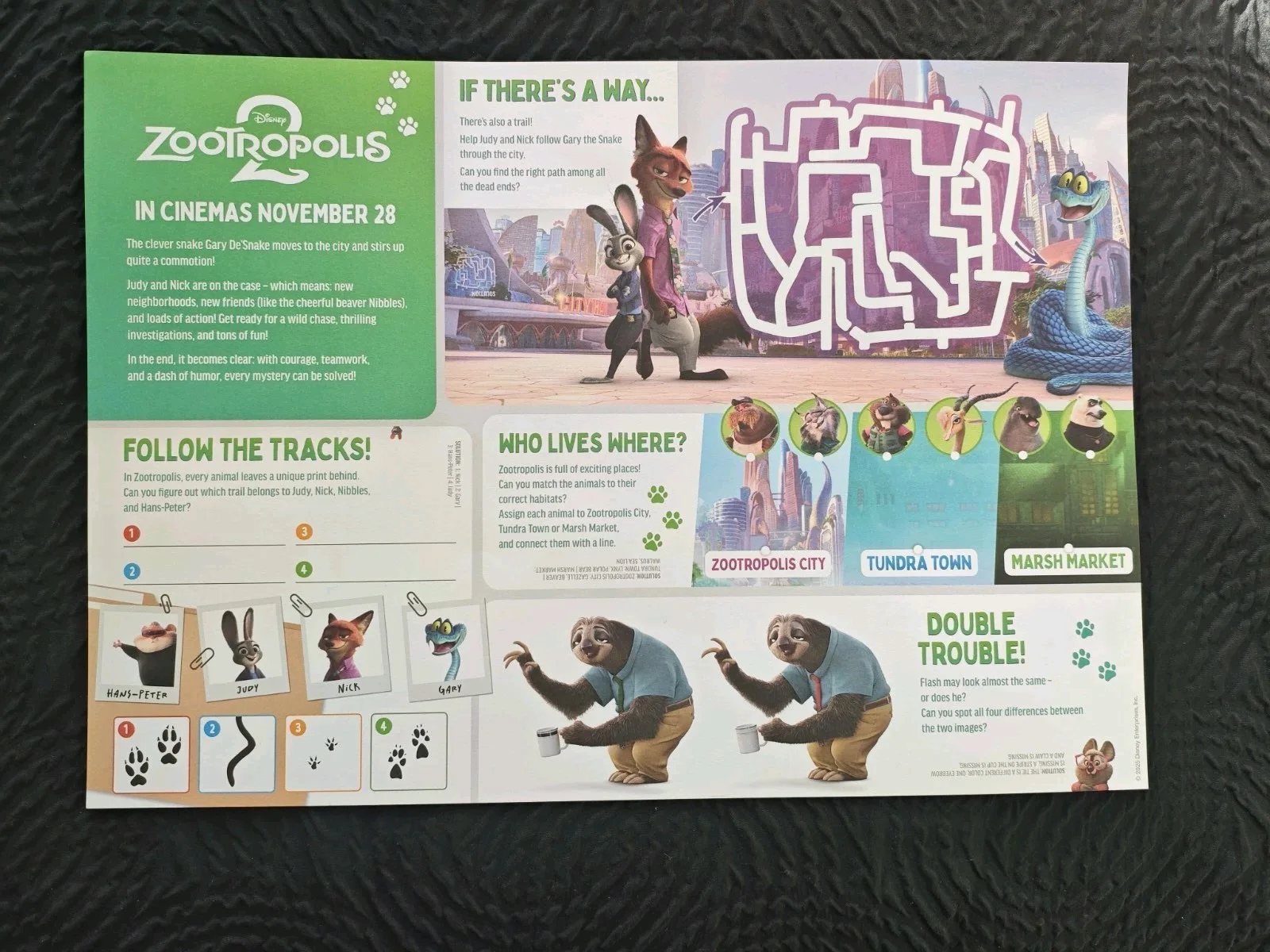 Zootropolis 2 A3 original Cinema Posters - double-sided, image 2