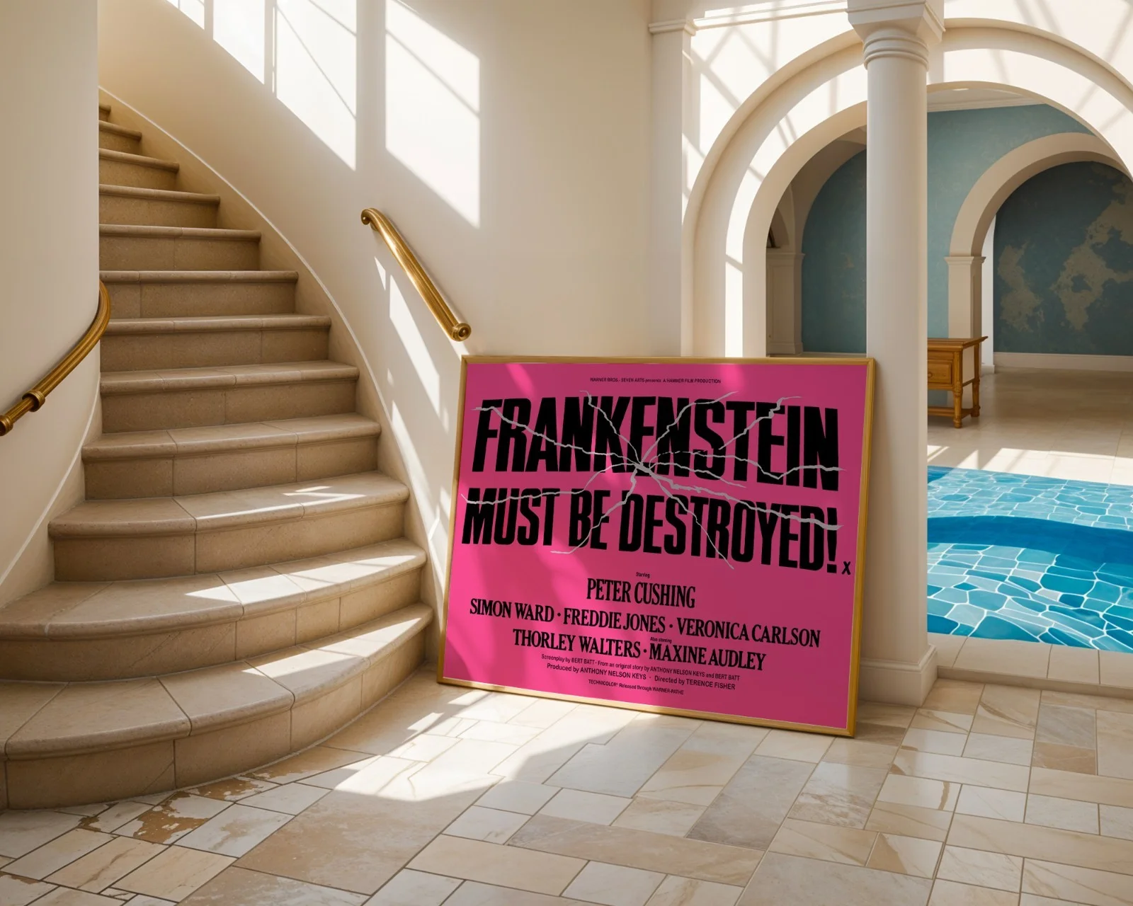 Frankenstein Must Be Destroyed - 1969 Hammer Restored 30" x 40" UK Quad Poster, image 5