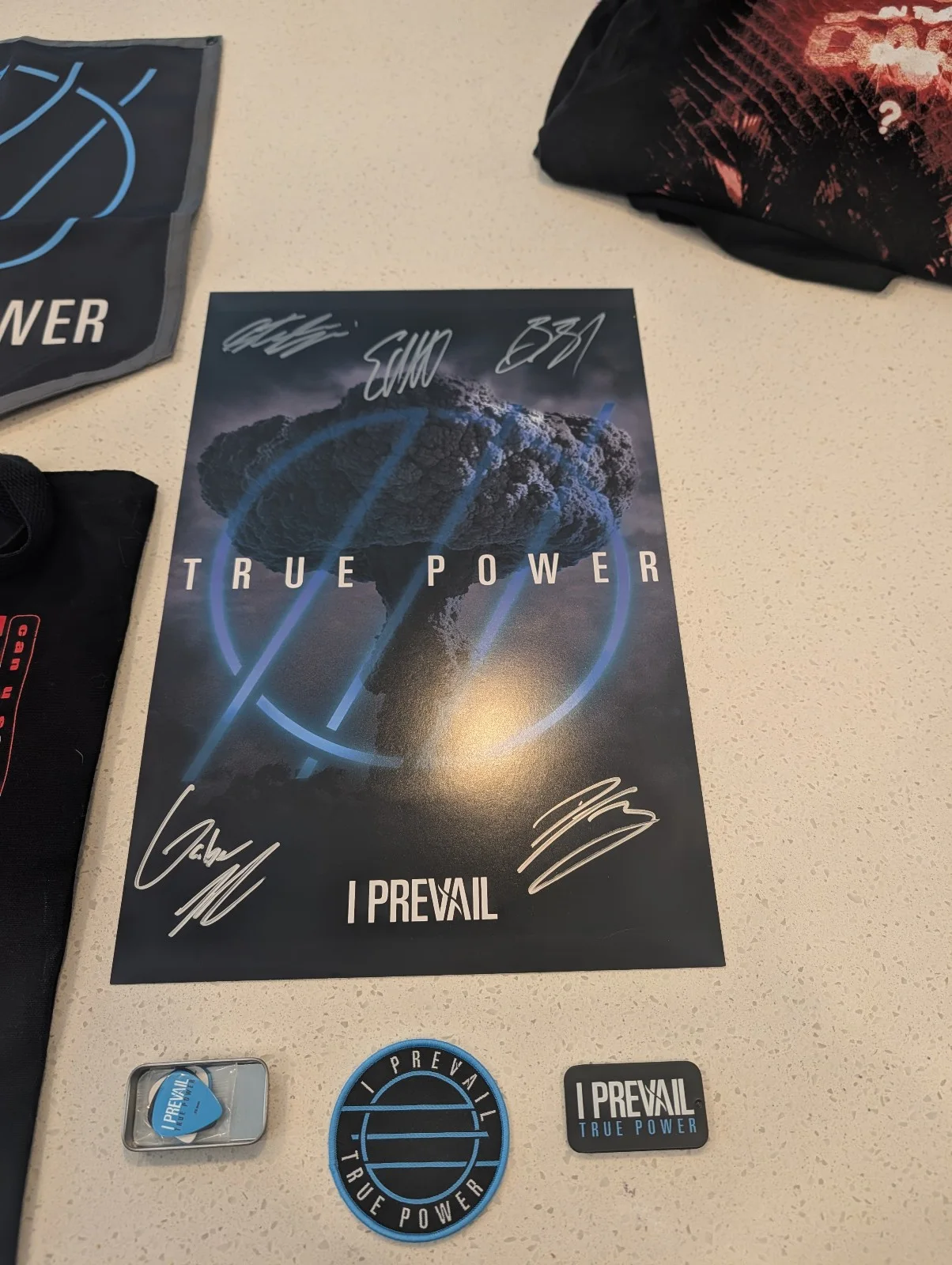 I Prevail Merch Signed True Power poster, tote bag, banner, picks, patch, shirts, image 2