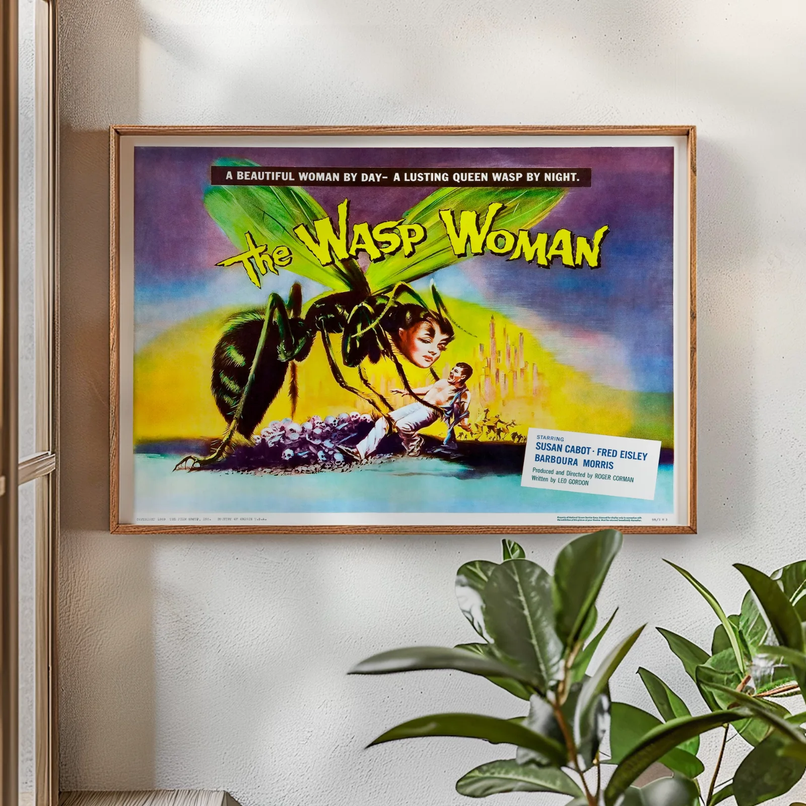 The Wasp Woman - 1959 Sci-Fi Horror B-movie Restored 30" x 40" UK Quad Poster, изображение 2