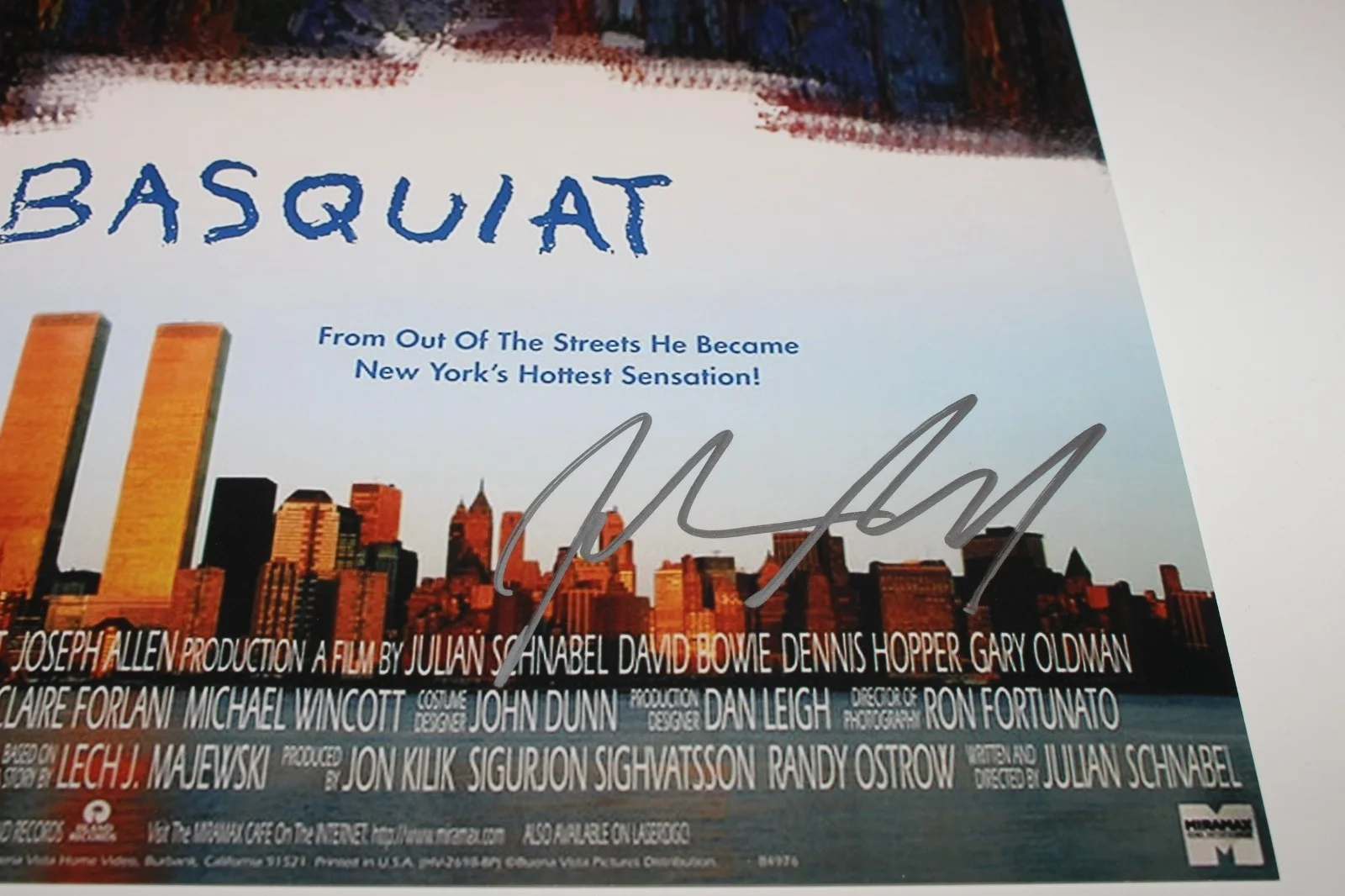 JULIAN SCHNABEL SIGNED 'BASQUIAT' 12x18 MOVIE POSTER 1 DIRECTOR BECKETT COA, изображение 4