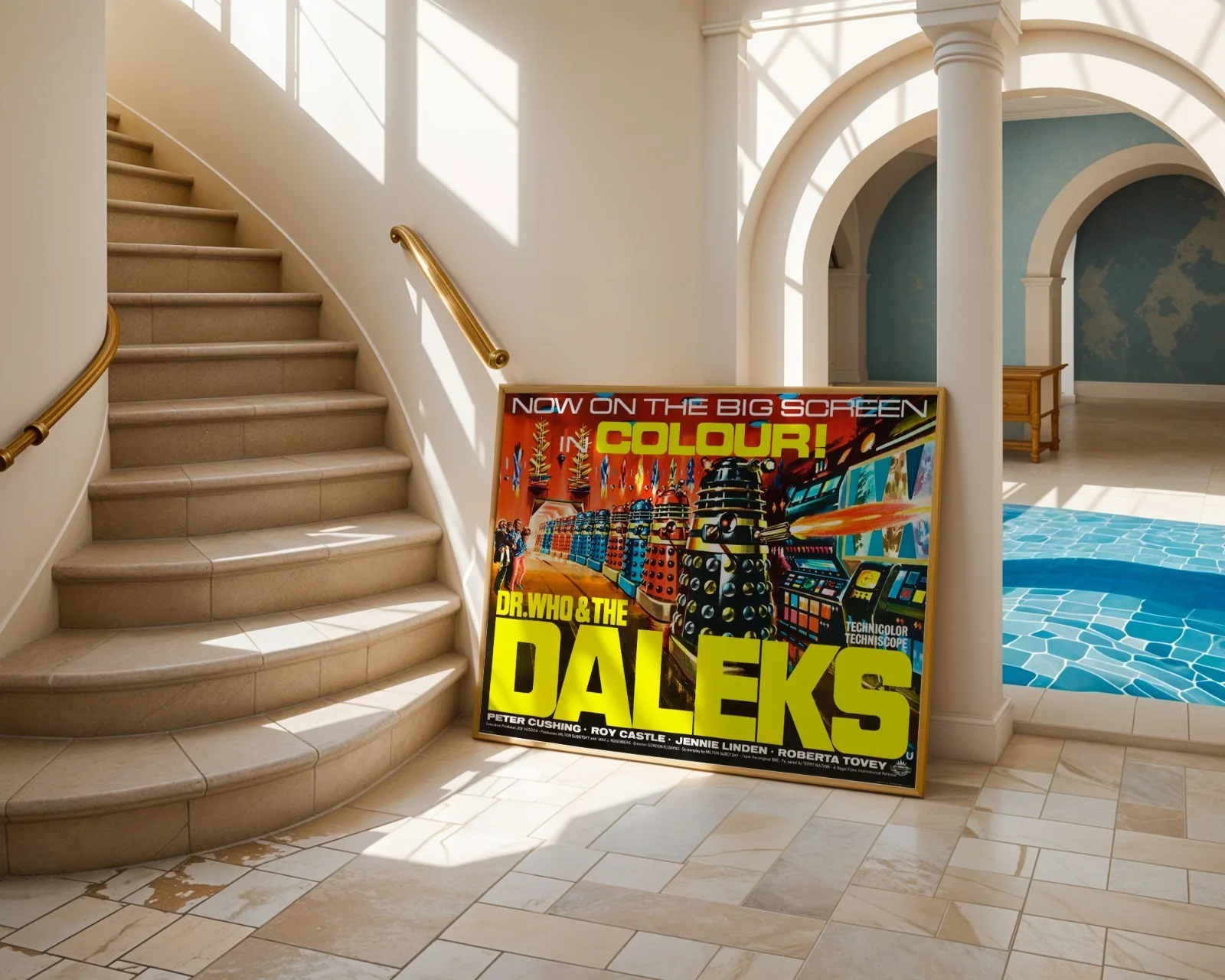 Dr Who & The Daleks - 1965 Amicus Sci-Fi Restored 30" x 40" UK Quad Poster, image 5