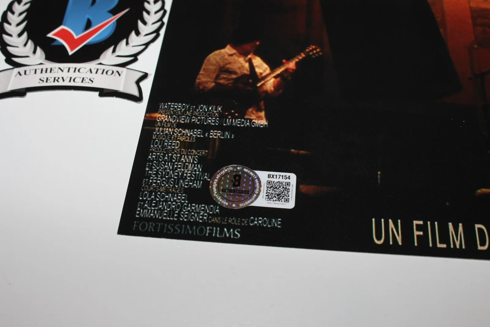 JULIAN SCHNABEL SIGNED LOU REED BERLIN CONCERT FILM 12x18 POSTER BECKETT COA, изображение 2