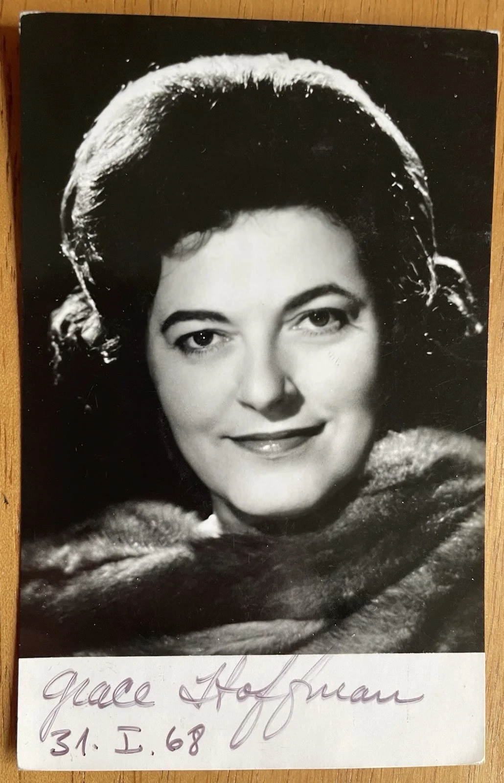 Opera Soprano Grace Hoffman Autograph Photo, image 2