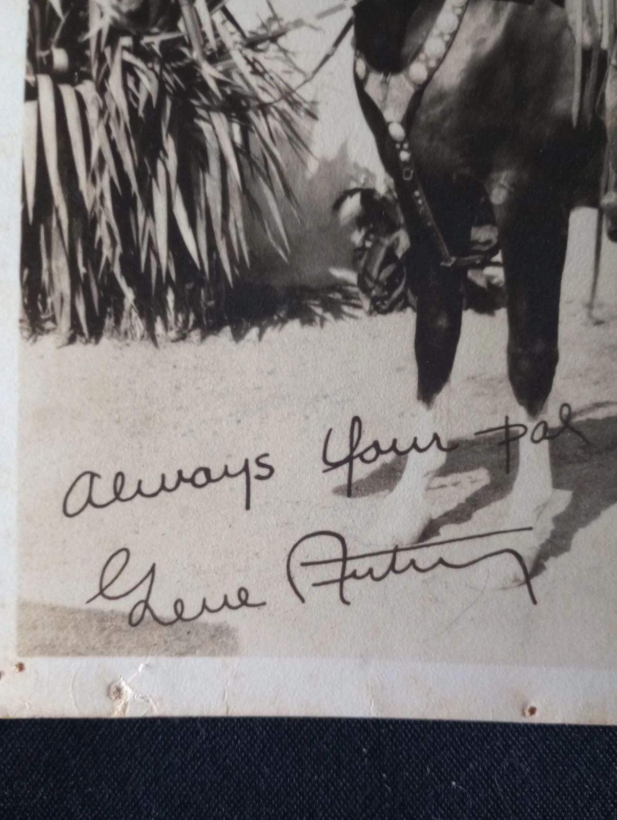 Gene Autrey vintage rare autographed photo, image 2