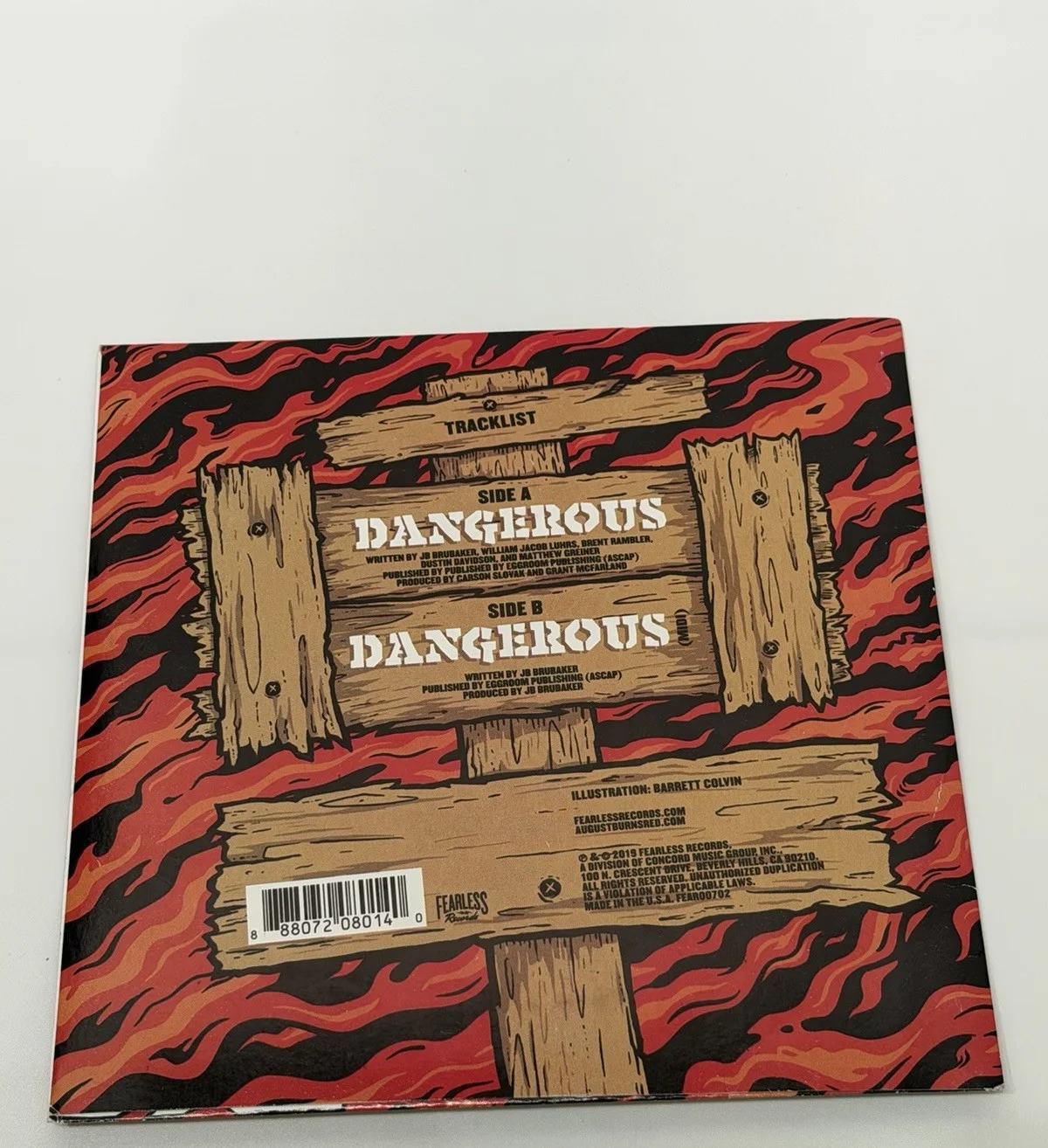 Metalcore Band AUGUST BURNS RED Single Dangerous 7" Vinyl black tested, image 3