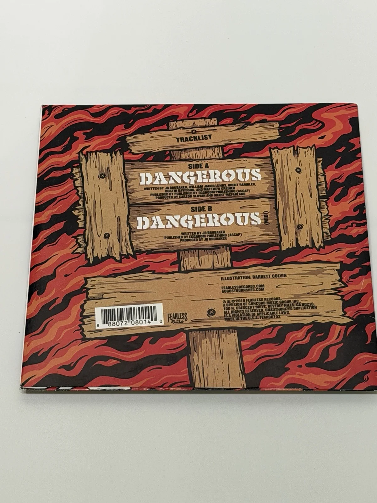 Metalcore Band AUGUST BURNS RED Single Dangerous 7" Vinyl black tested, image 4