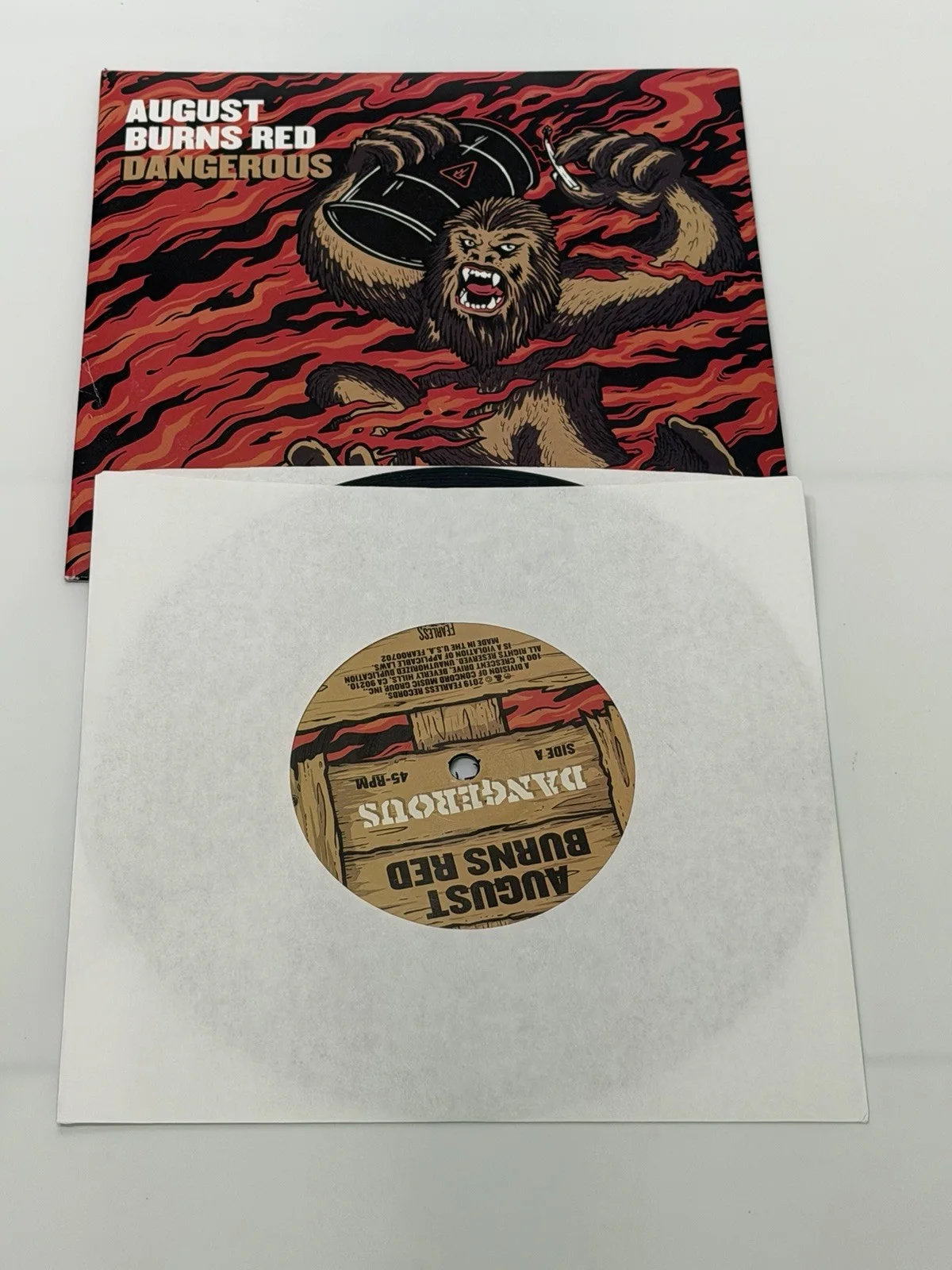 Metalcore Band AUGUST BURNS RED Single Dangerous 7" Vinyl black tested, image 5