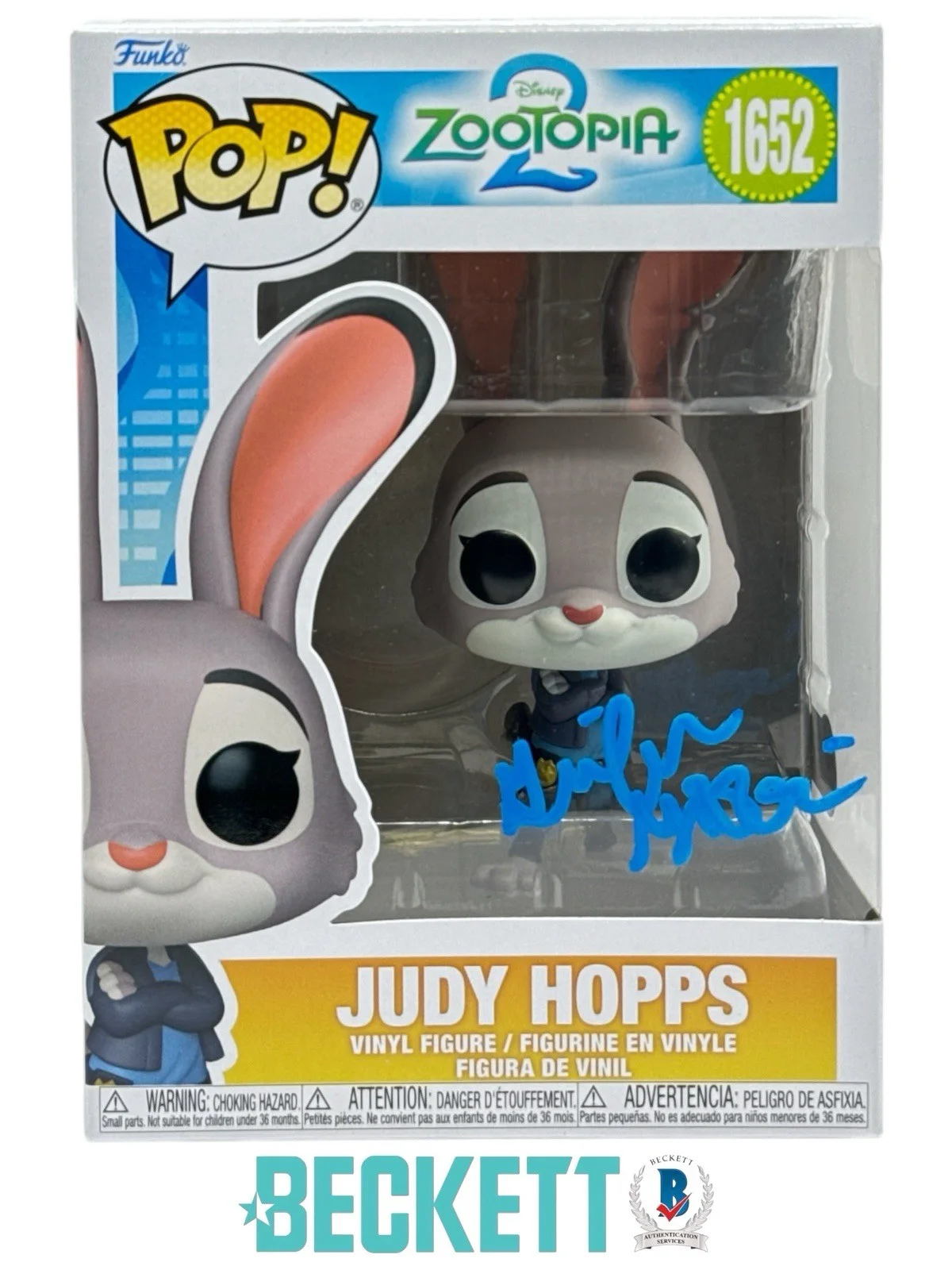 Ginnifer Goodwin — Ginnifer Goodwin Autograph Signed Zootopia 2 Judy Hopps Funko Pop Beckett COA