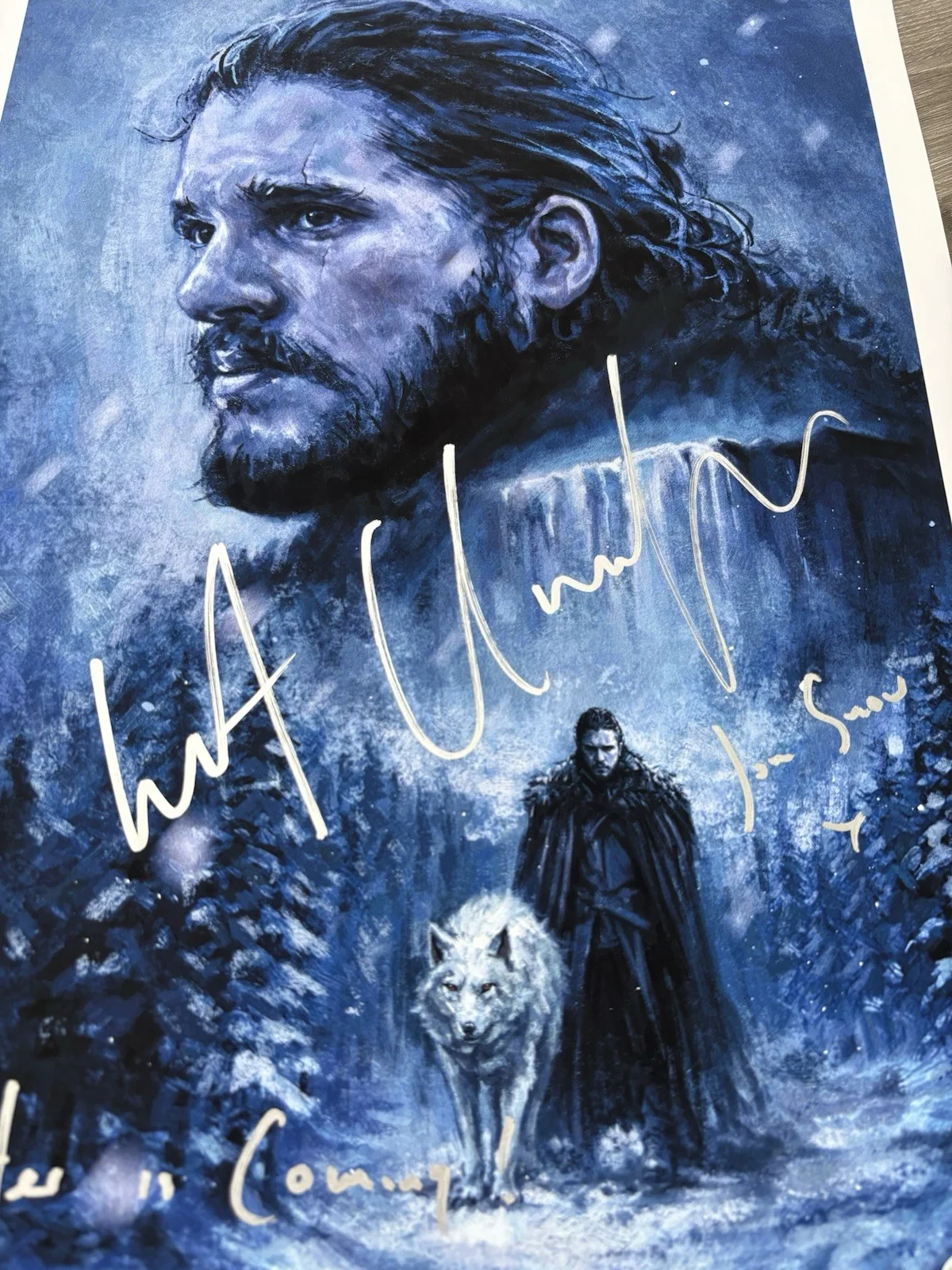 Kit Harington Signed 11x17 Bruno Print Game of Thrones Jon Snow JSA w/ Card 💎❄️, изображение 2