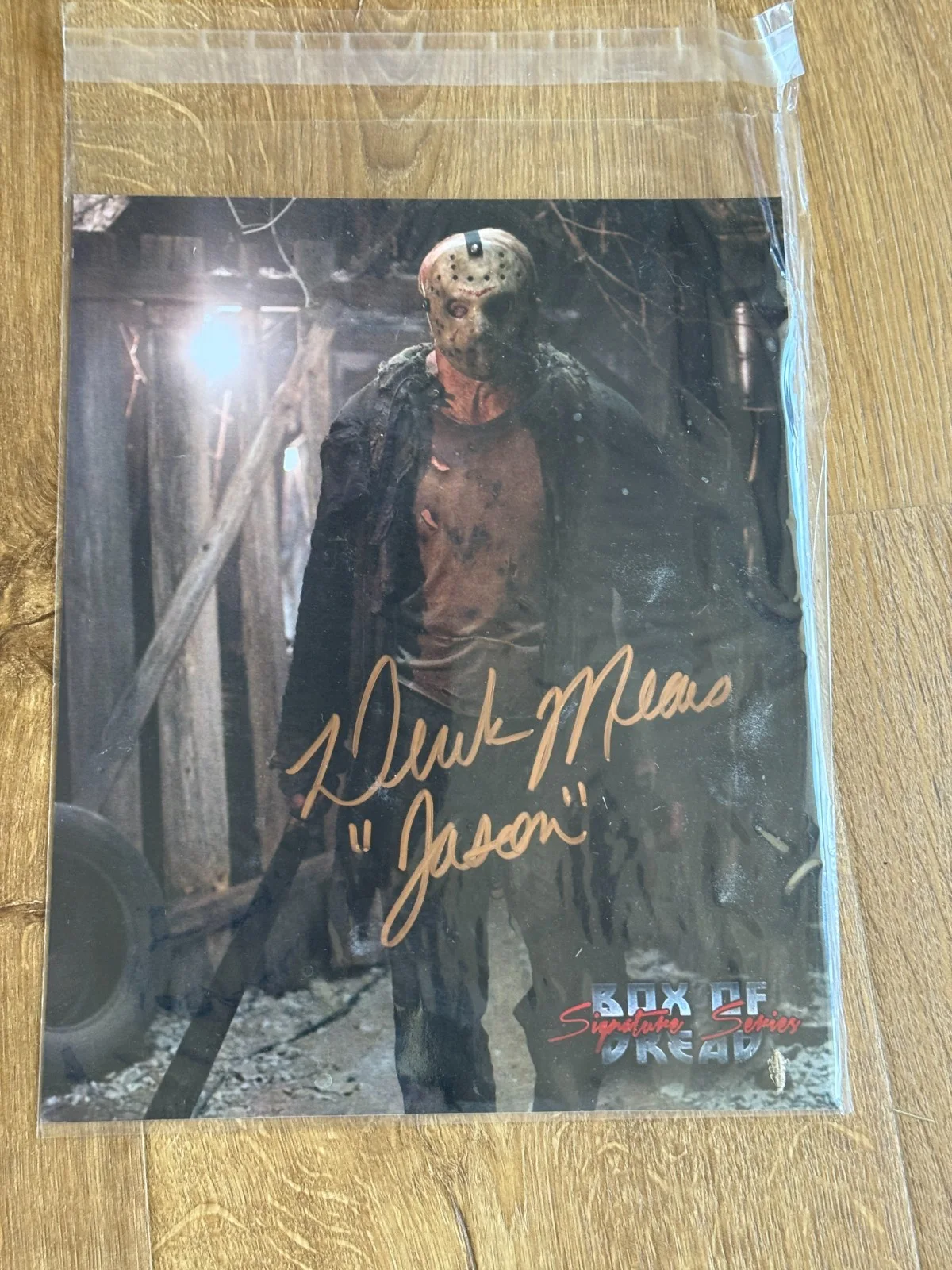 Derek Mears — Derek Mears "Jason" Signed 8"x10" Photograph Box Of Dread Signature Series