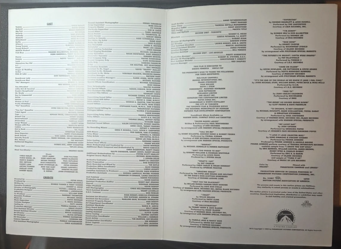 Tommy Boy, Synopsis Cover, Production Notes & 4 Press Photo's . Lot6, изображение 2
