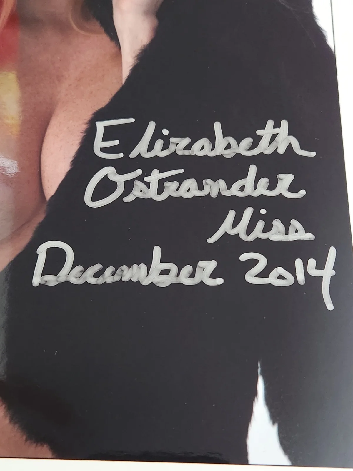 Elizabeth Ostrander Signed Autographed 8x10" Photograph AW COA Playboy Model, изображение 2