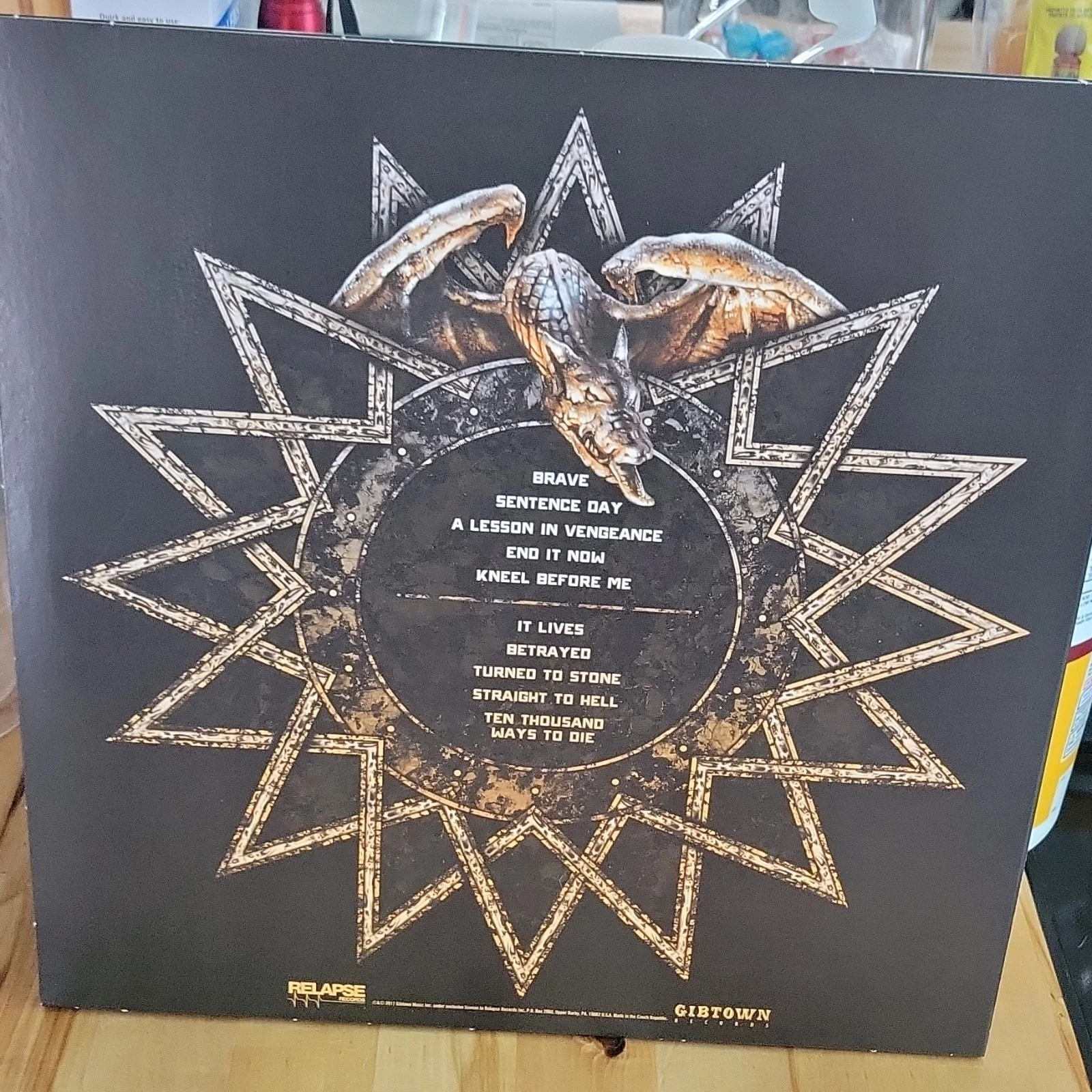 Obituary Self-Titled Black & Halloween Orange Galaxy Edition Signed Vinyl LP, image 2