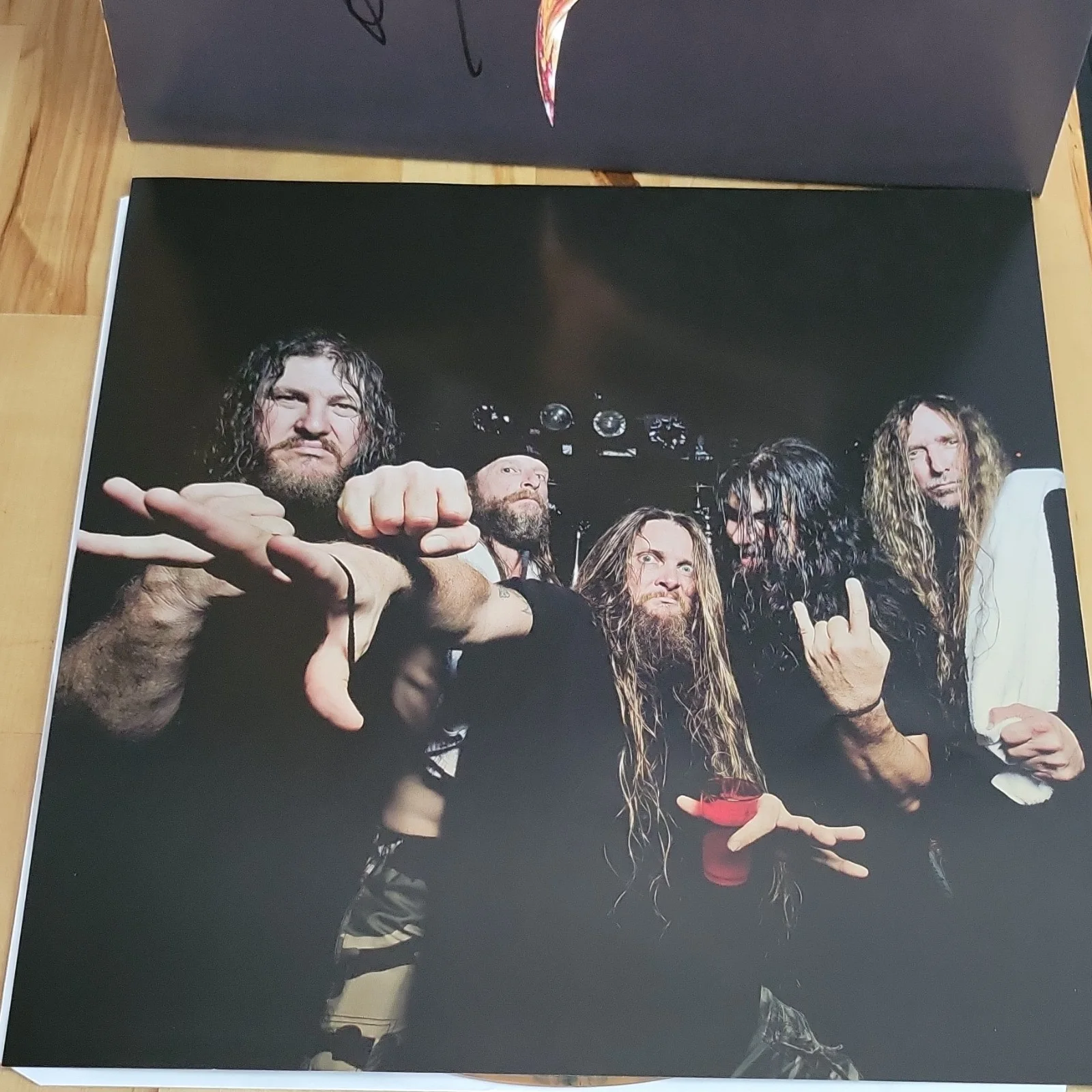 Obituary Self-Titled Black & Halloween Orange Galaxy Edition Signed Vinyl LP, image 4