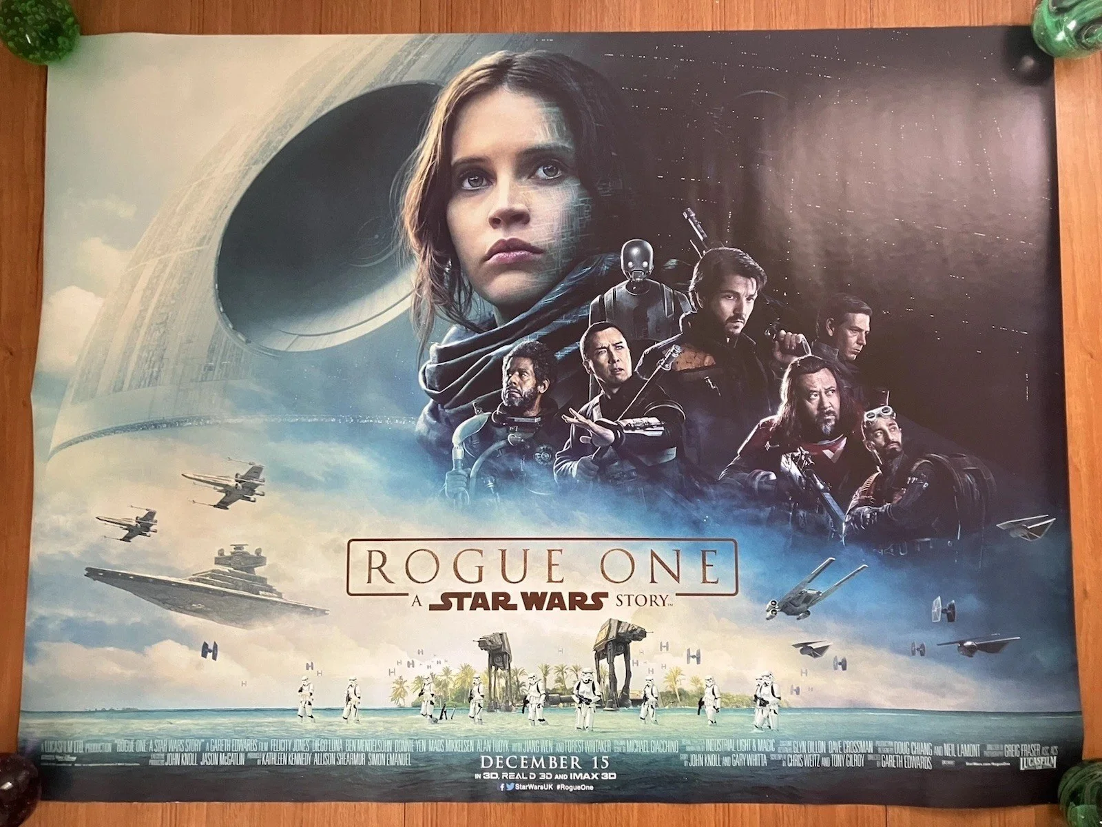 ROGUE ONE A STAR WARS STORY QUAD MOVIE POSTER ORIGINAL, image 2