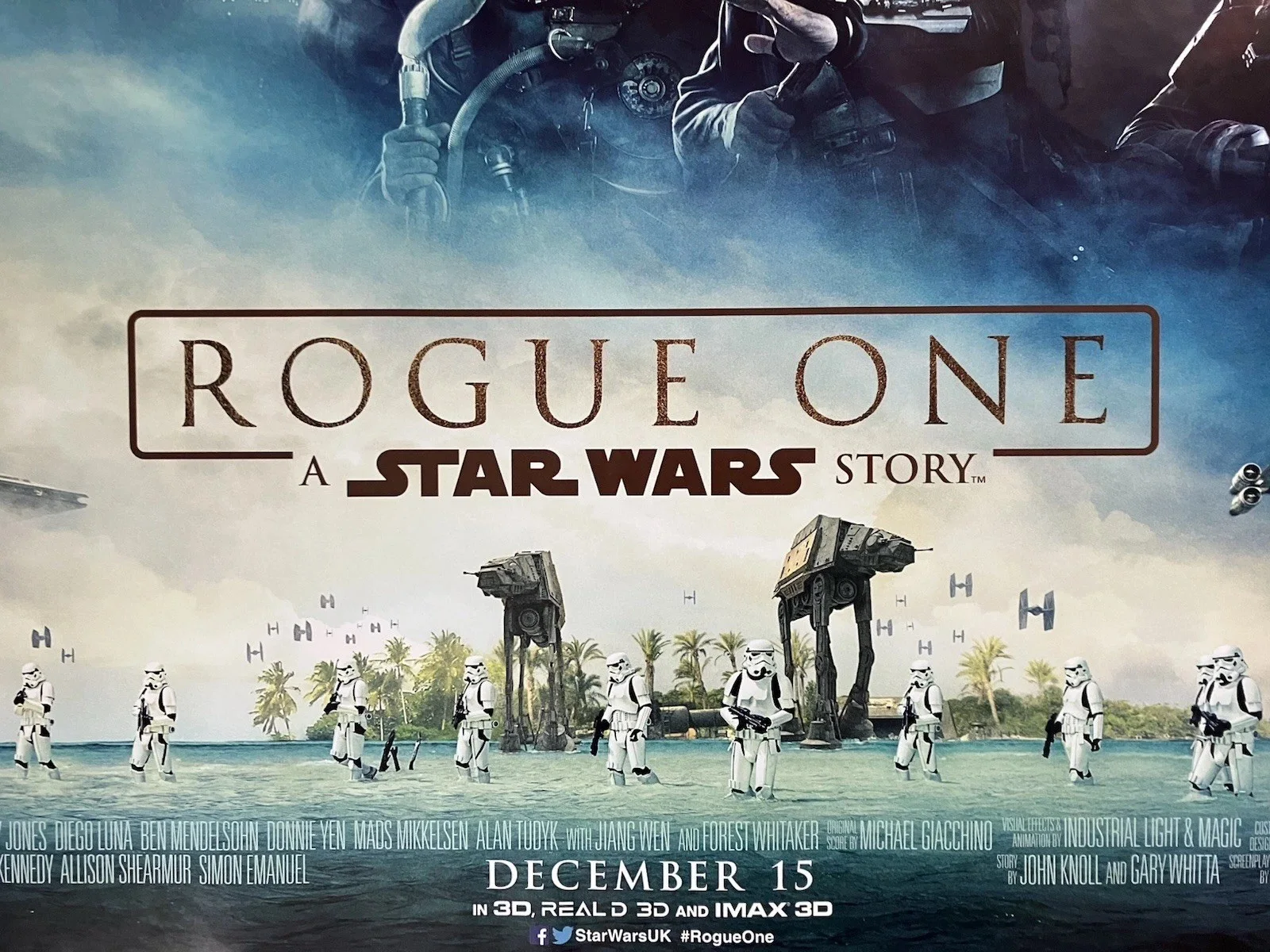 ROGUE ONE A STAR WARS STORY QUAD MOVIE POSTER ORIGINAL, image 5