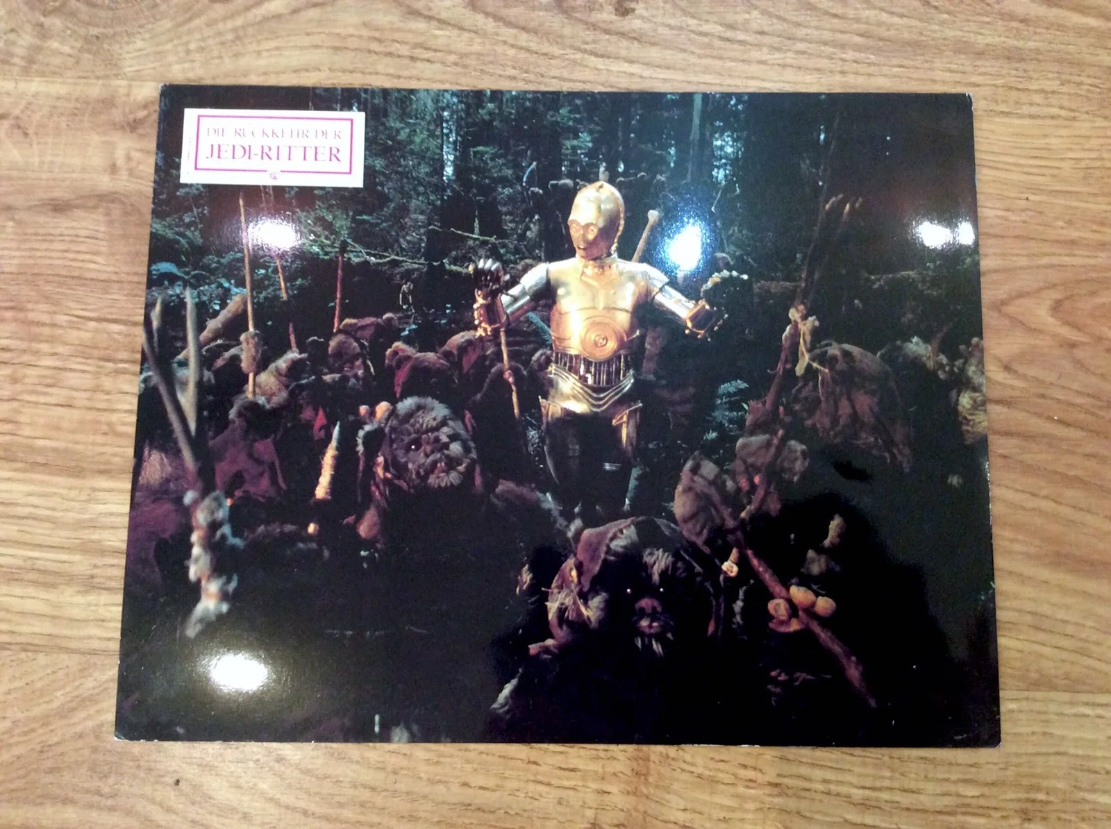 STAR WARS RETURN OF THE JEDI Movie C3-PO EWOKS Lobby Card Photo ANTHONY DANIELS, изображение 2