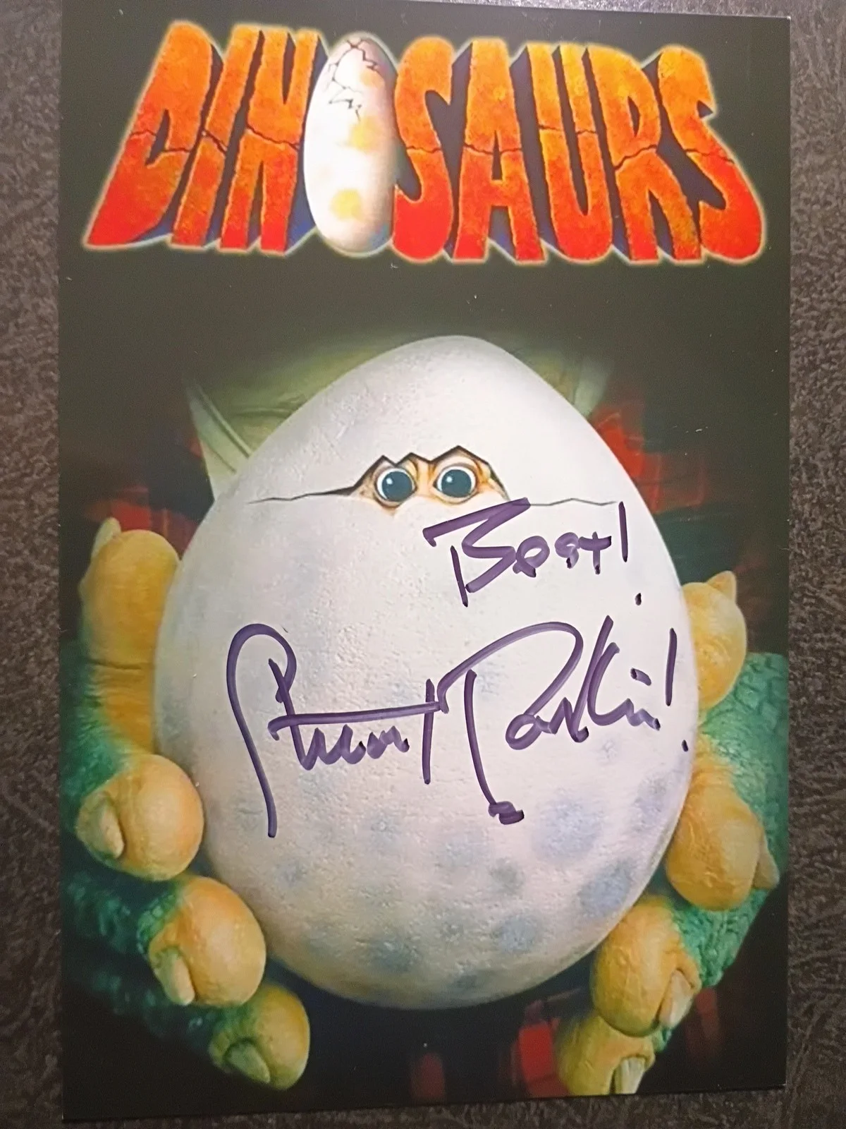 STAURT PANKIN — STAURT PANKIN As EARL SINCLAIR 2 Hand Signed Autograph PHOTO S & CARD DINOSAURS, image 2