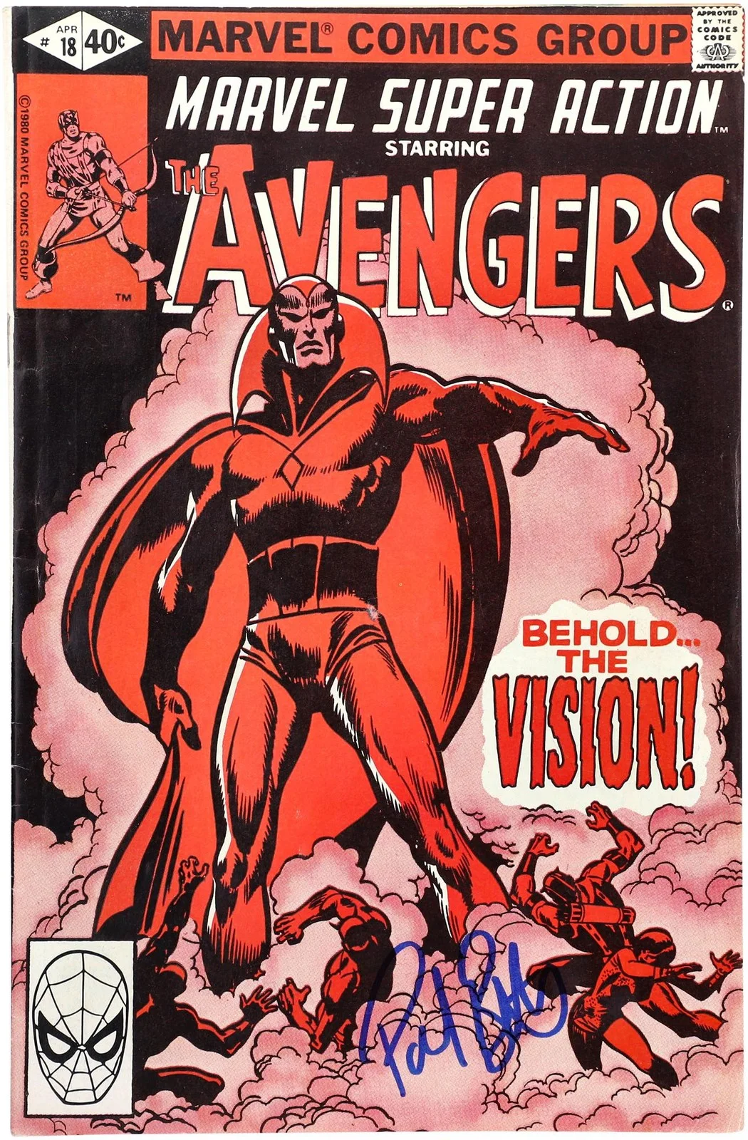 Paul Bettany — Paul Bettany Marvel Autographed Red Vision Comic