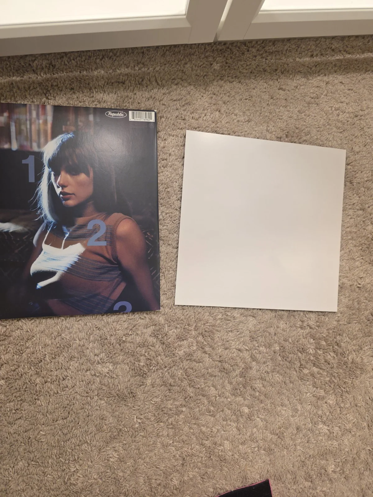 Taylor Swift Signed Midnights Blue Moonstone Vinyl Double Heart, image 4