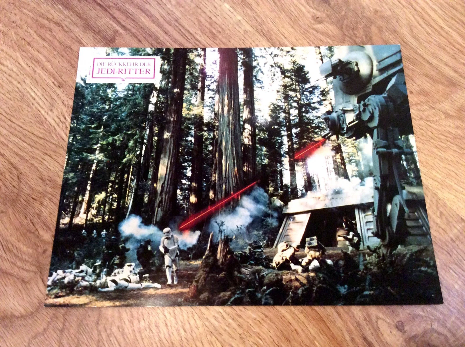 STAR WARS RETURN OF THE JEDI Original STORMTROOPER Movie Lobby Card Photo AT-ST, изображение 2