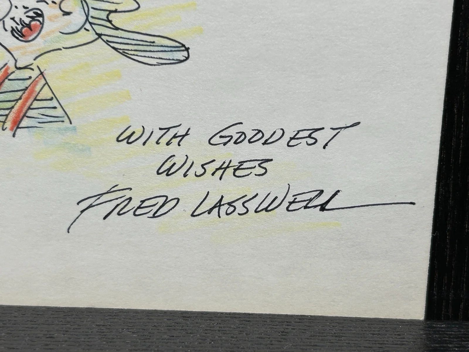 Fred Lasswell — FRED LASSWELL HAND SIGNED ORIGINAL COLOR ART Autograph JSA COA Cartoonist SNUFFY, image 3