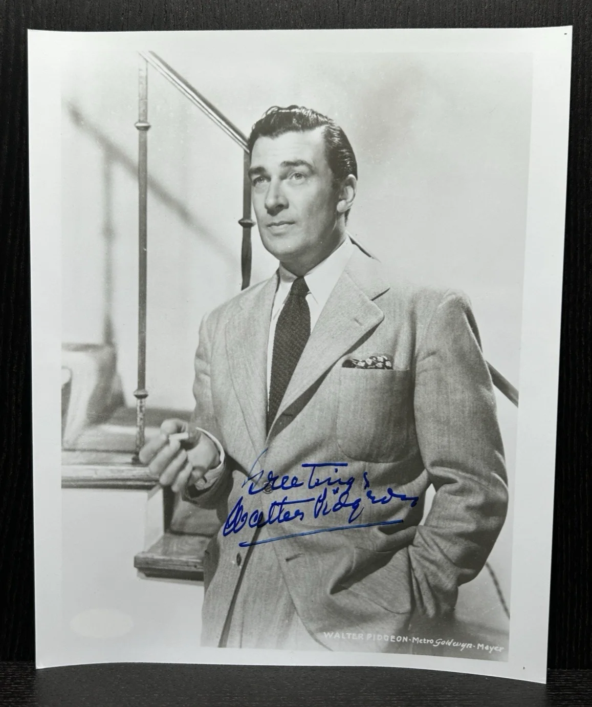 Walter Pidgeon — WALTER PIDGEON HAND SIGNED 8x10 PHOTO Original Autograph JSA COA Madame Curie