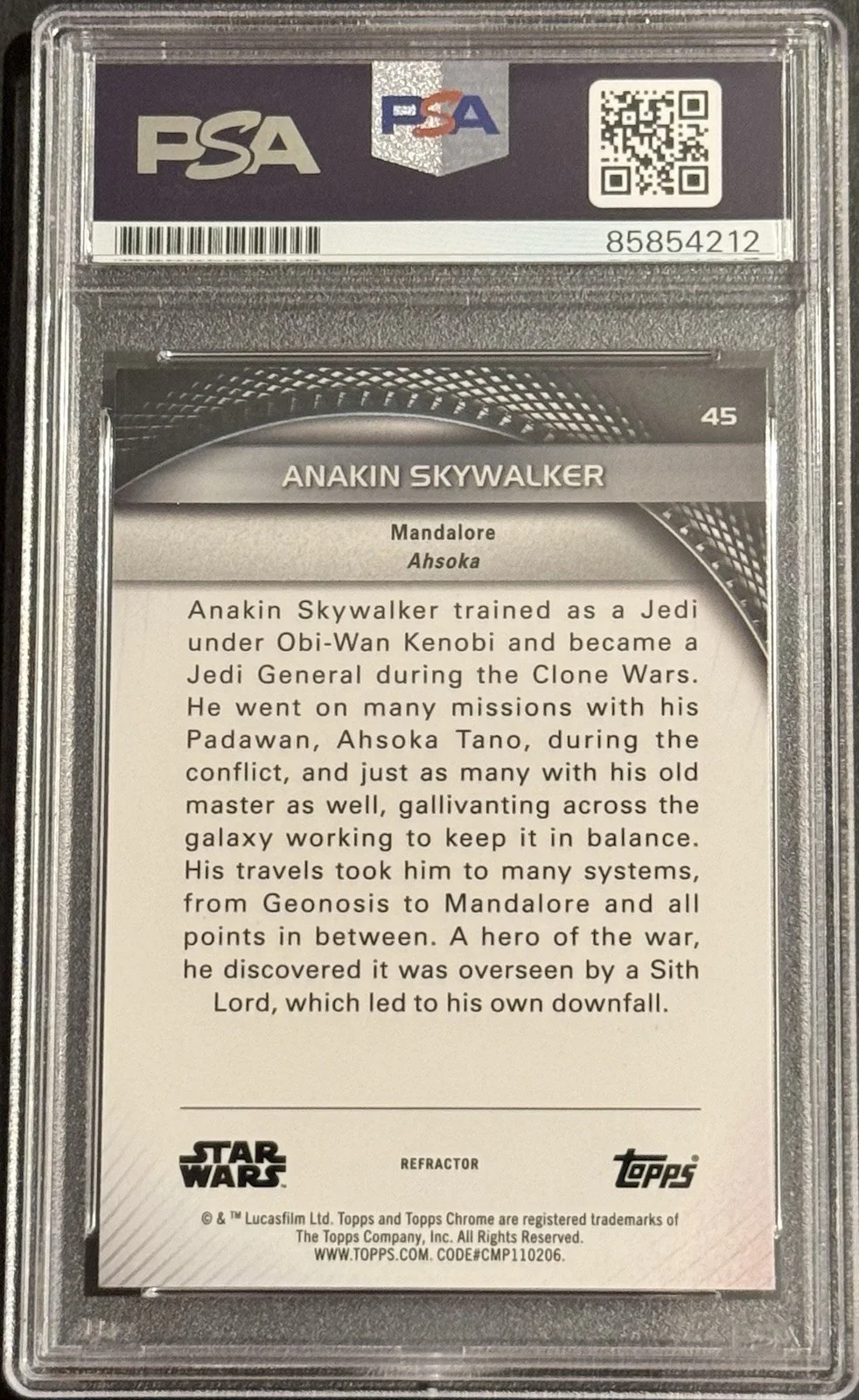 Hayden Christensen — Hayden Christensen Signed 2025 Topps Chrome Hyperspace Star Wars Anakin PSA/DNA, изображение 2
